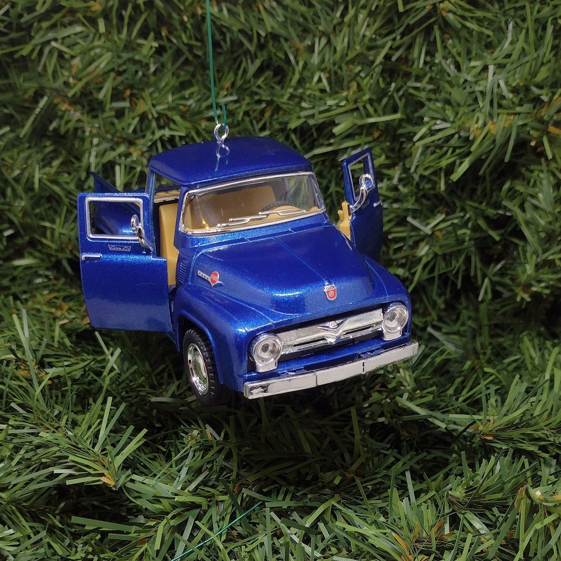 FORD F-100 Truck Ornament 1956 Christmas Tree Decoration Unique Xmas Gift Idea 5 inches long 1953 1954 1955 F100 pickup truck blue