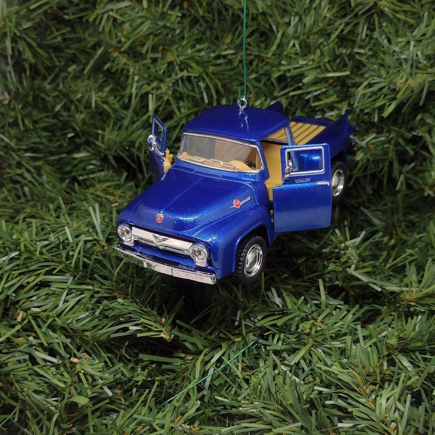 FORD F-100 Truck Ornament 1956 Christmas Tree Decoration Unique Xmas Gift Idea 5 inches long 1953 1954 1955 F100 pickup truck blue