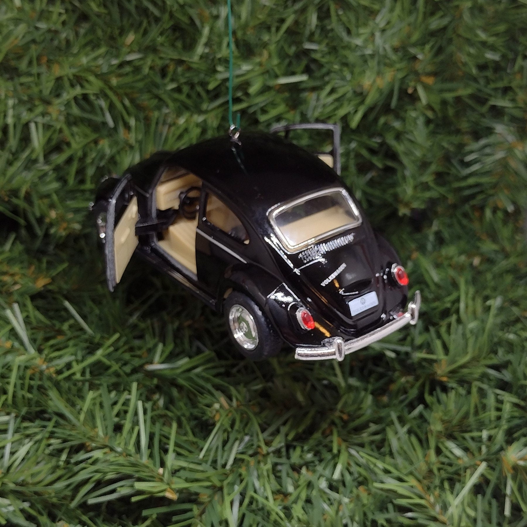 VW Beetle 1967 Ornament Christmas tree decoration Unique gift idea Volkswagen fun Xmas present 5 inch black