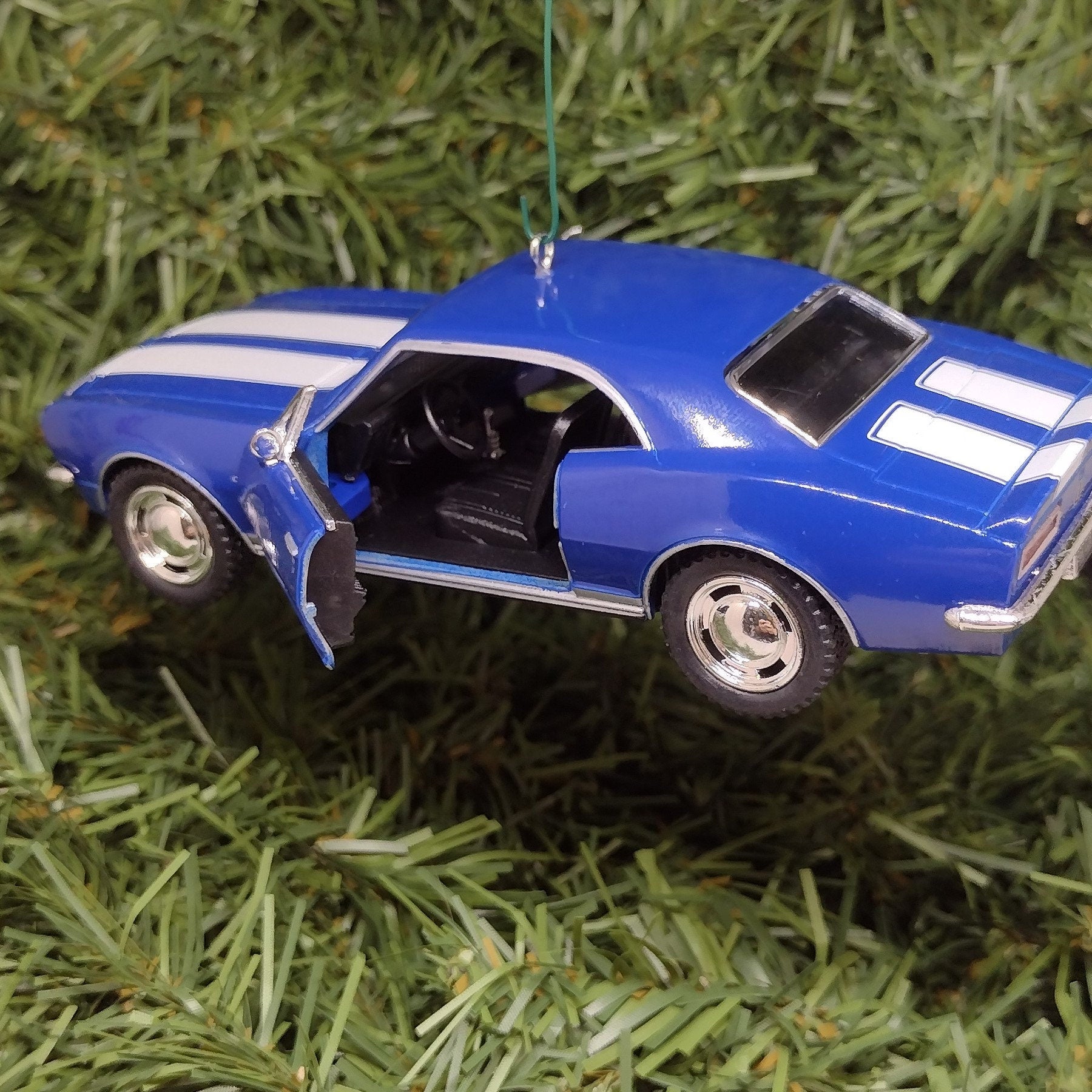 1967 Chevy Camaro Ornament Christmas Tree Decoration Fun Automotive Unique Xmas Gift Idea 5 inches long Blue Chevrolet 1968 1969