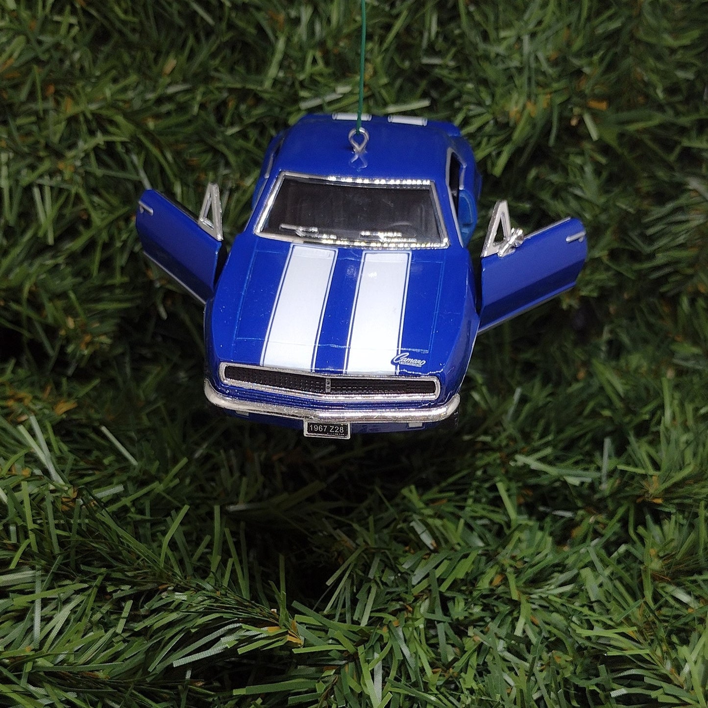 1967 Chevy Camaro Ornament Christmas Tree Decoration Fun Automotive Unique Xmas Gift Idea 5 inches long Blue Chevrolet 1968 1969