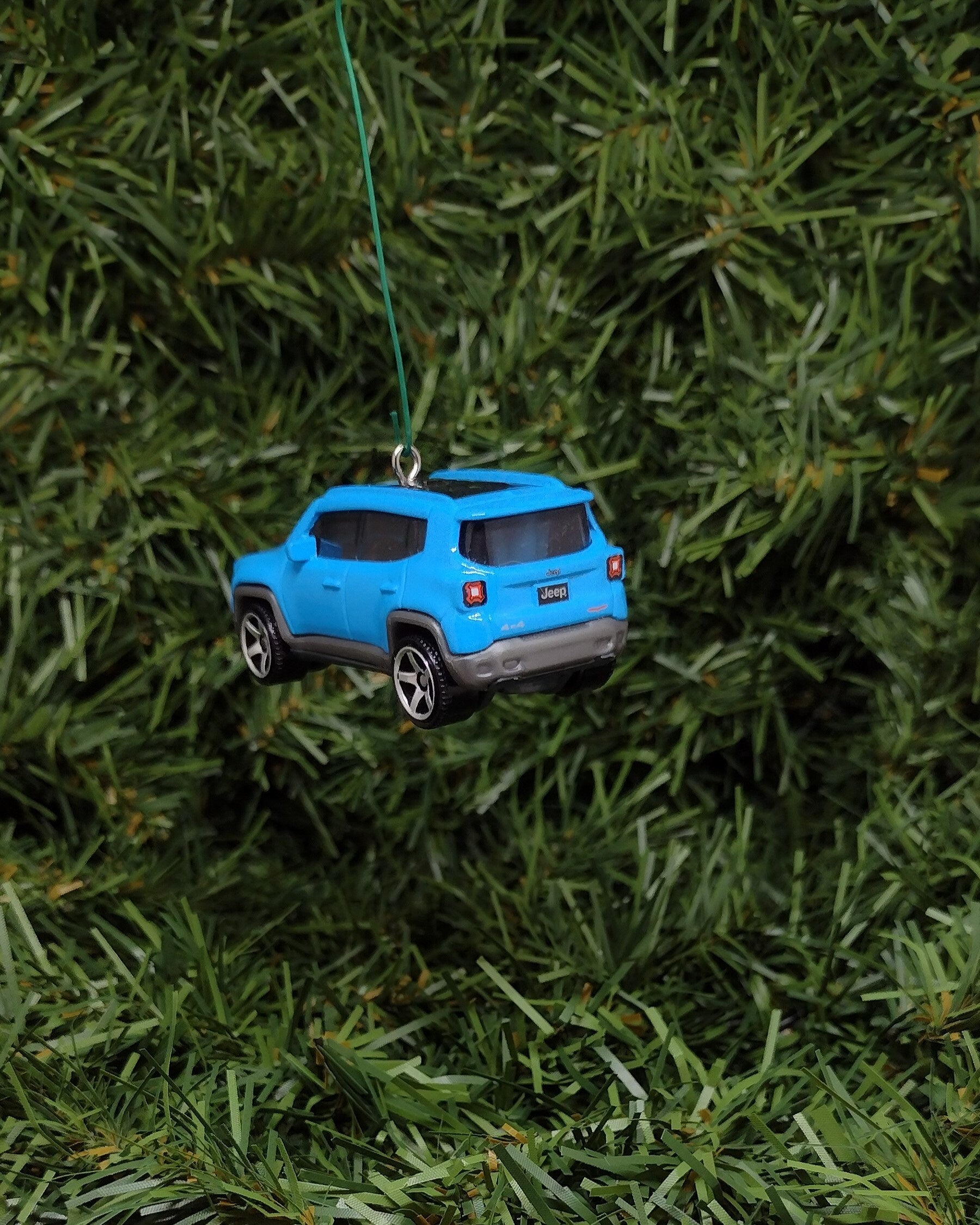 JEEP RENEGADE Ornament Christmas gift idea unique Xmas tree decoration 4x4 SUV blue