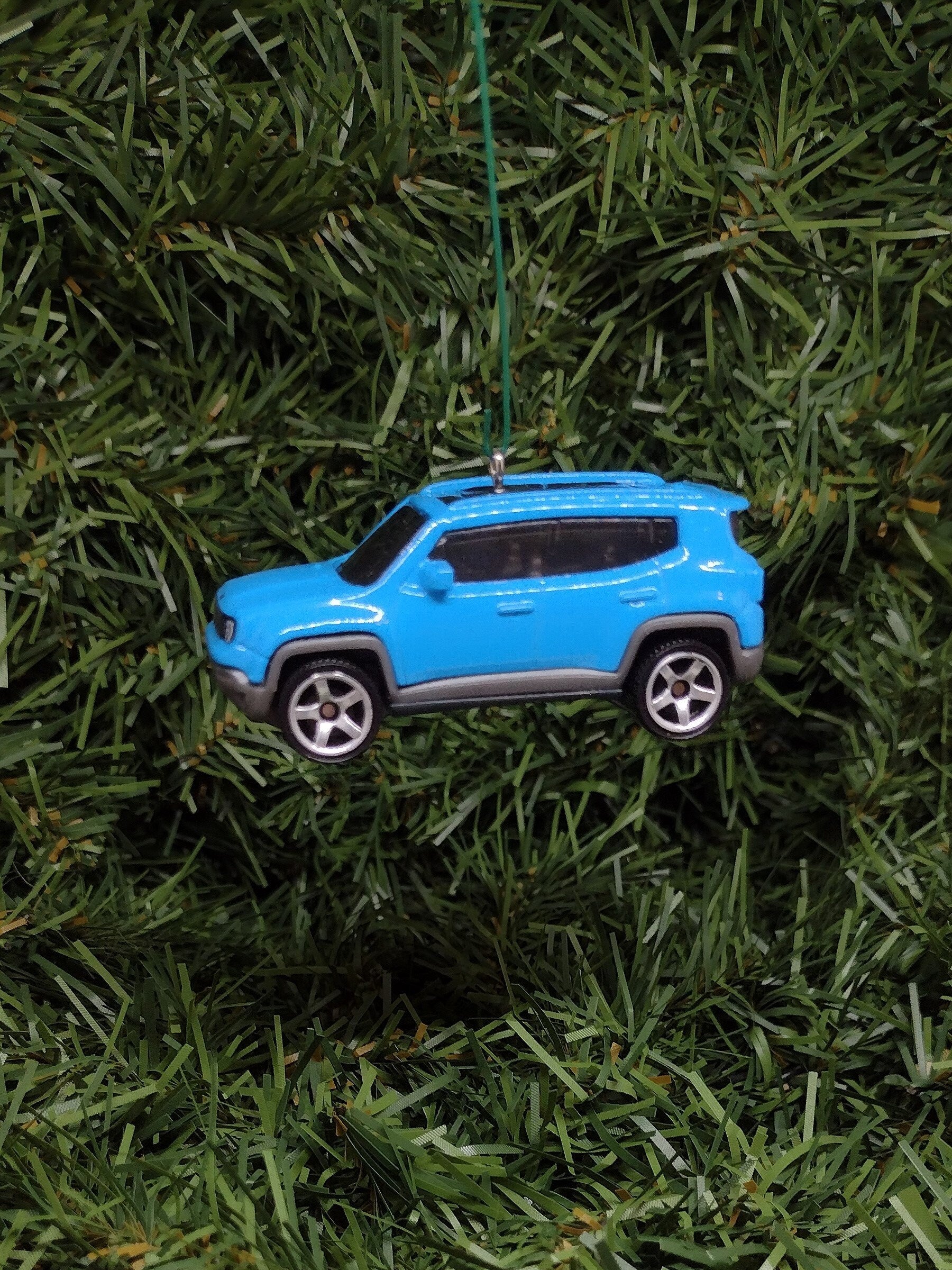 JEEP RENEGADE Ornament Christmas gift idea unique Xmas tree decoration 4x4 SUV blue