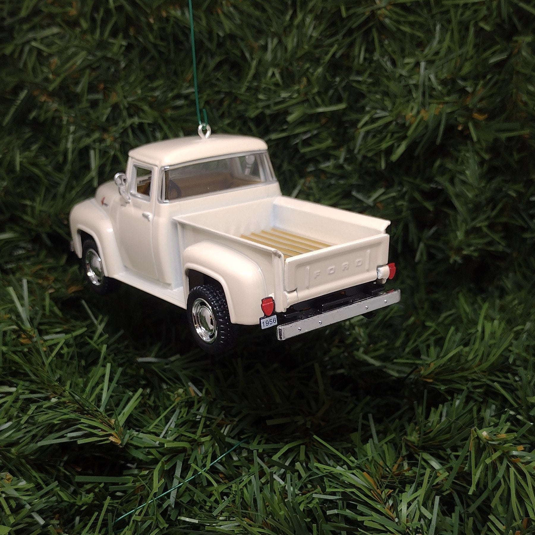 FORD F-100 Truck Ornament 1956 Christmas Tree Decoration Unique Xmas Gift Idea 5 inches long 1953 1954 1955 F100 pickup truck white