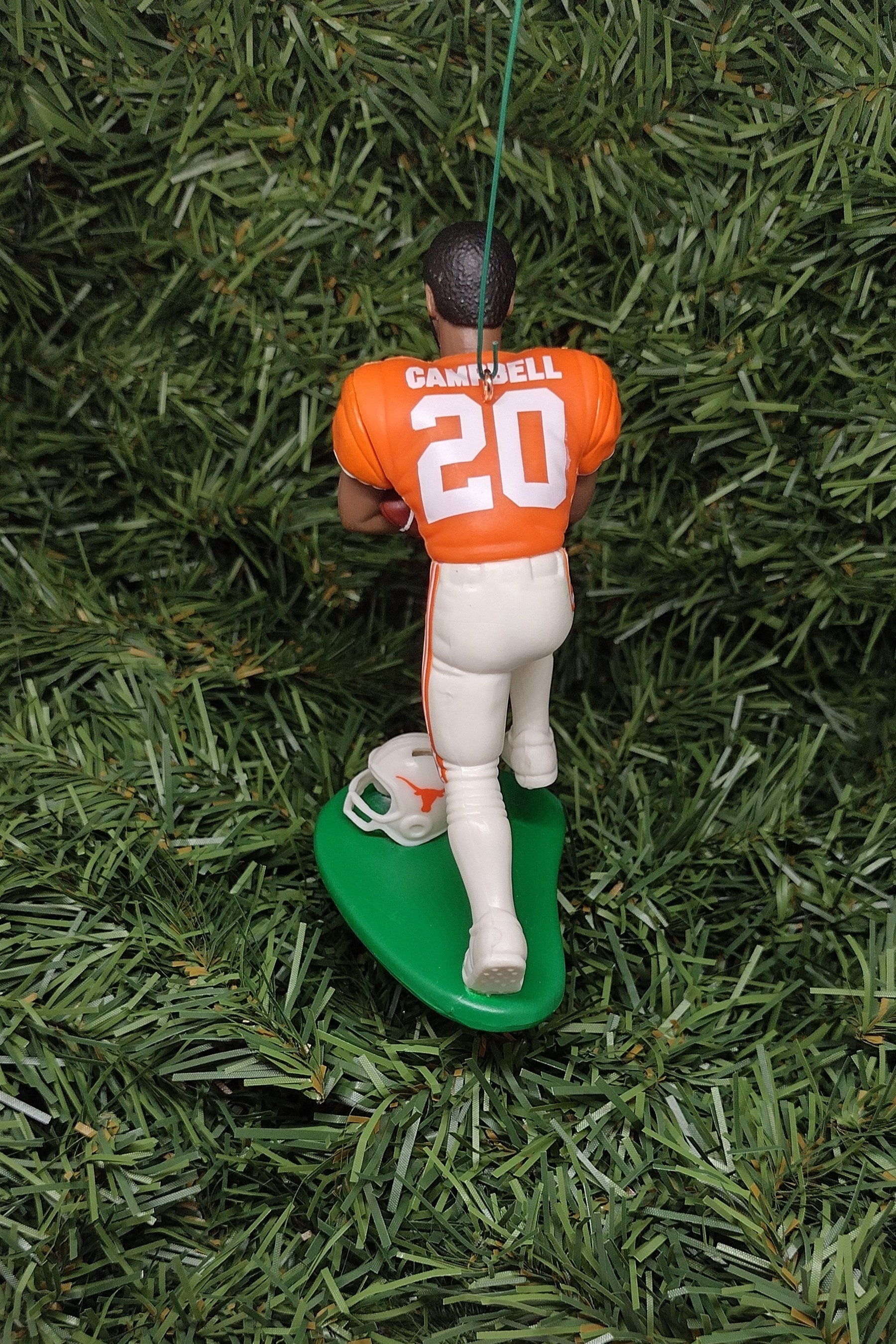 TEXAS LONGHORNS ornament Earl Campbell Christmas Tree Decoration NCAA football figure unique gift idea