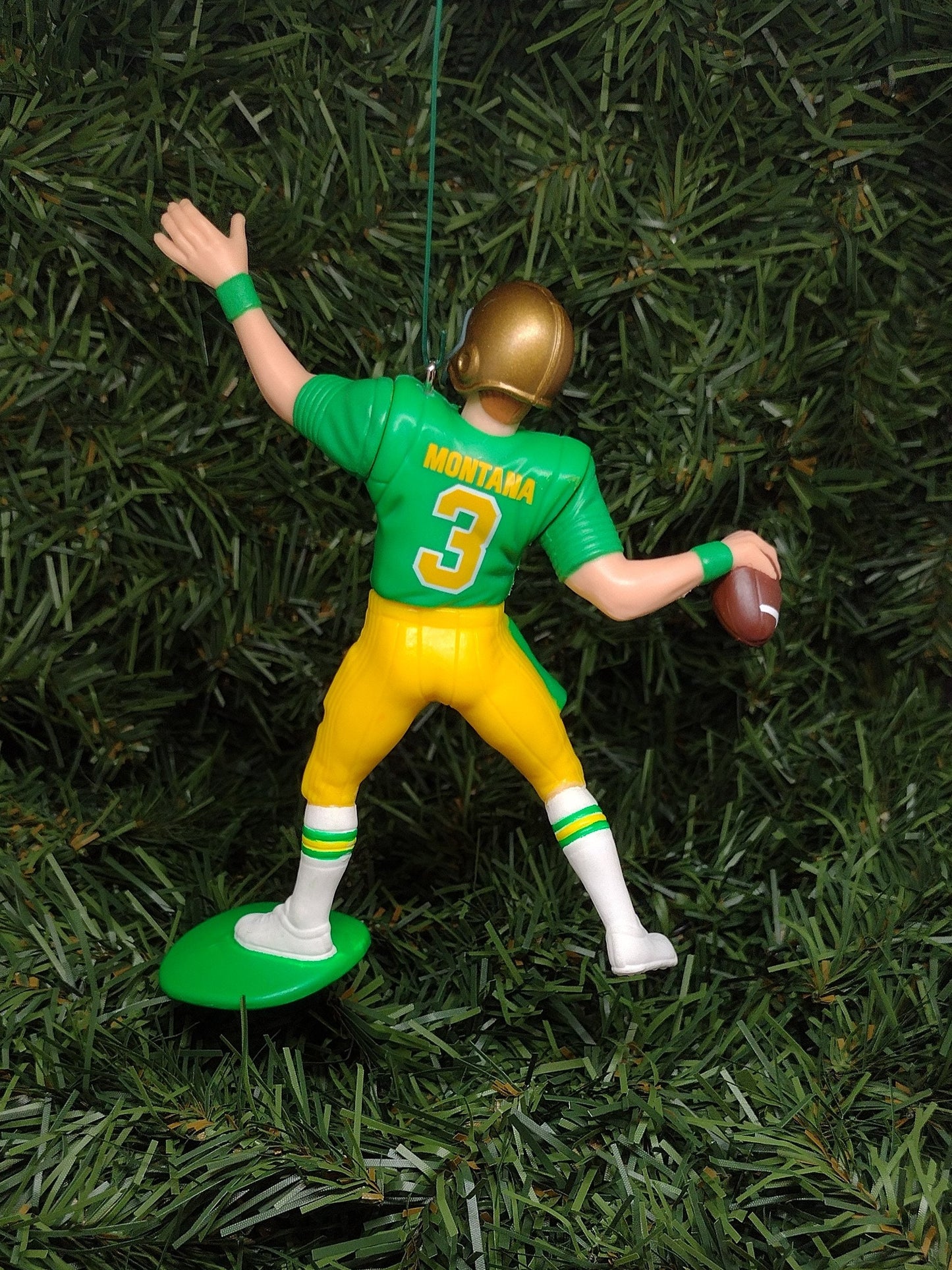 Joe Montana NOTRE DAME Ornament Christmas tree decoration Fighting Irish NCAA football figure unique gift idea