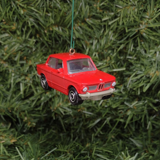 BMW Ornament Christmas Gift 1969 Model 2002 Unique Car Xmas Tree Decoration Red