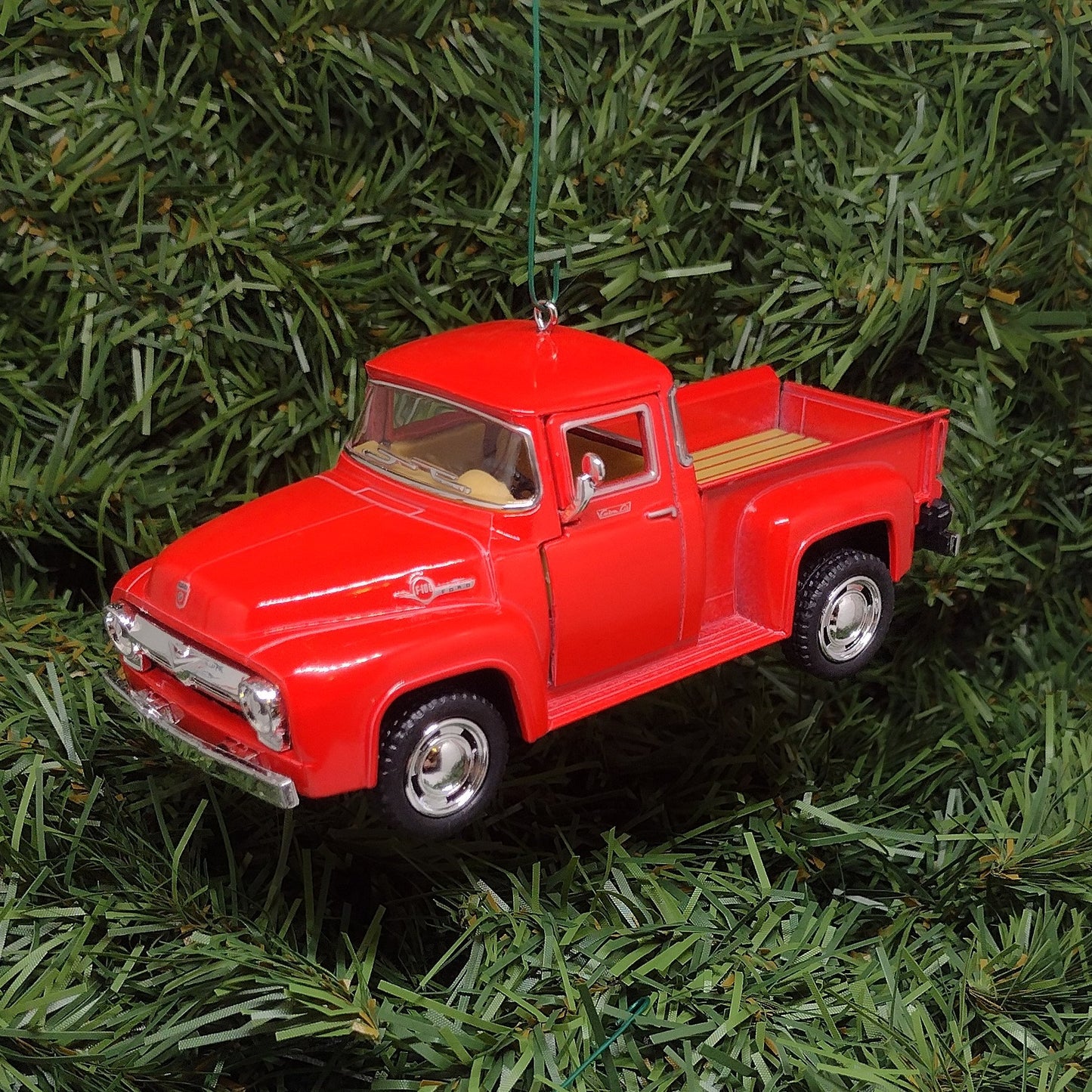 FORD F-100 Truck Ornament 1956 Christmas Tree Decoration Unique Xmas Gift Idea 5 inches long 1953 1954 1955 F100 pickup truck Red