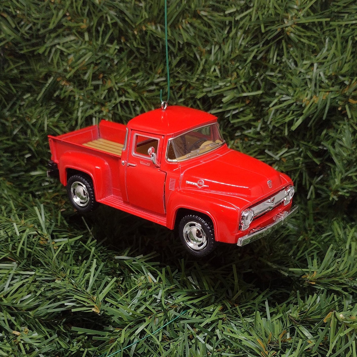 FORD F-100 Truck Ornament 1956 Christmas Tree Decoration Unique Xmas Gift Idea 5 inches long 1953 1954 1955 F100 pickup truck Red