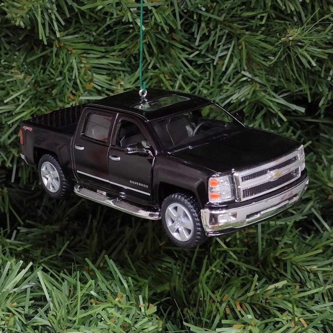 Chevy Silverado Ornament Christmas Tree Decoration Fun Automotive Xmas Gift Idea 5 inches long Chevrolet pickup truck