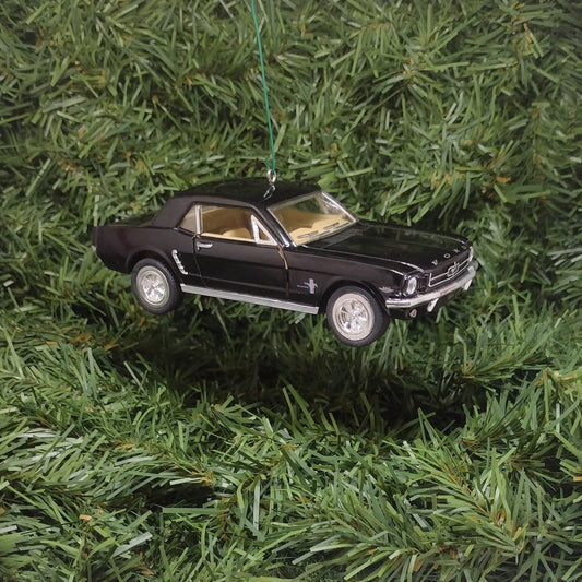 FORD MUSTANG Ornament 1964.5/Early 1965 Christmas tree decoration unique gift idea 5 inch Black