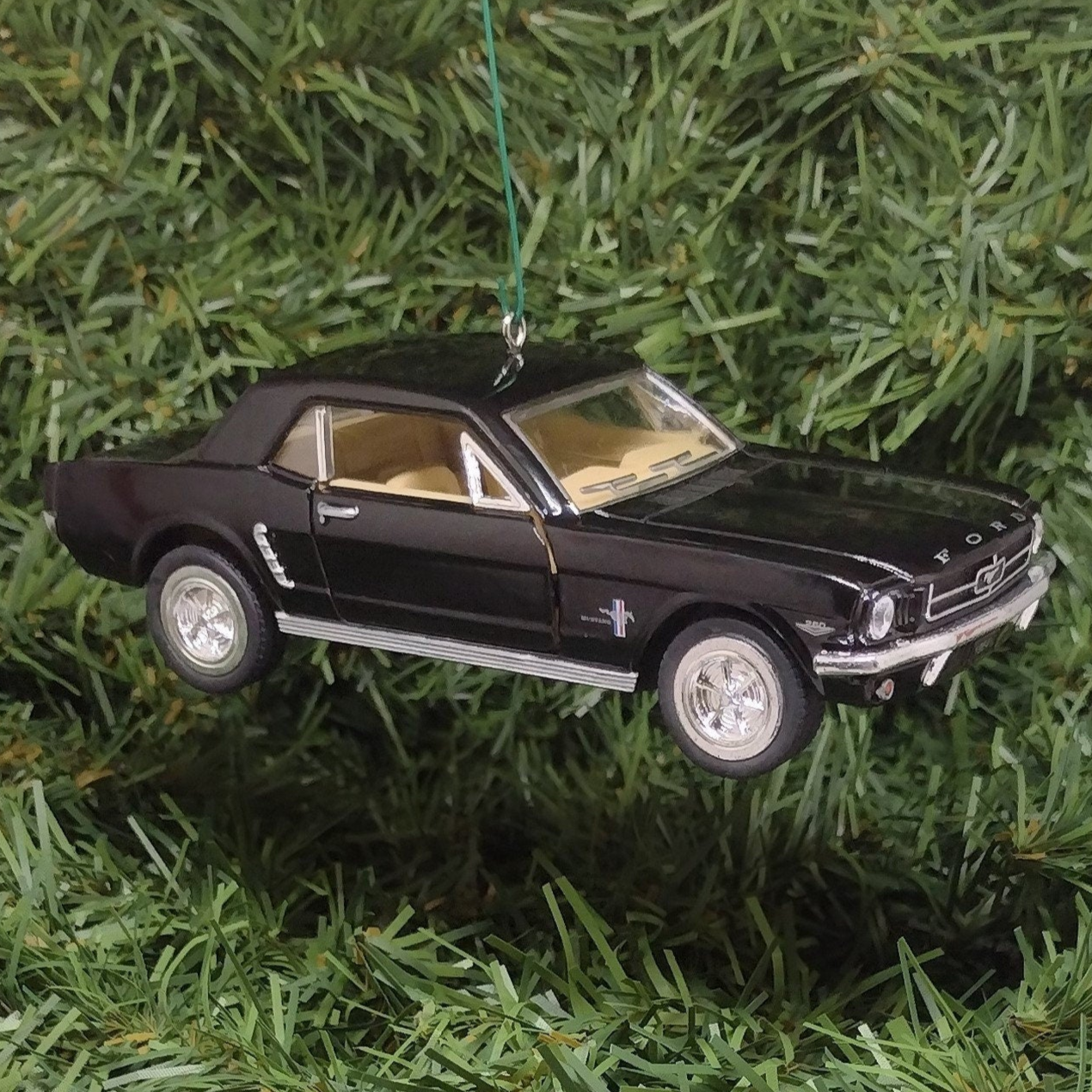 FORD MUSTANG Ornament 1964.5/Early 1965 Christmas tree decoration unique gift idea 5 inch Black