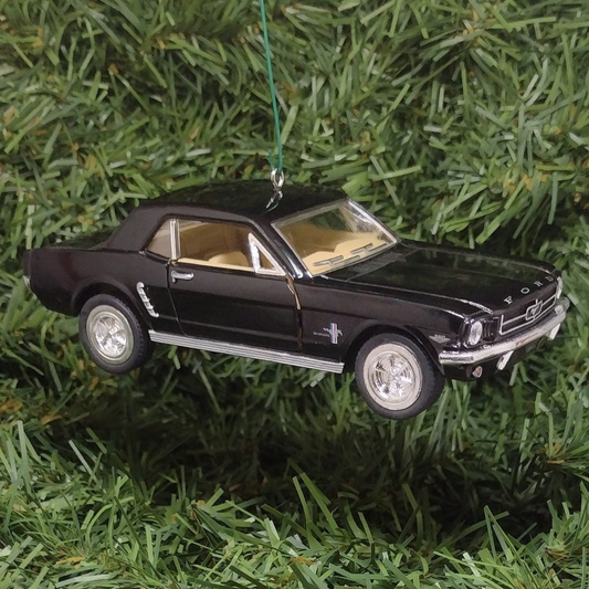 FORD MUSTANG Ornament 1964.5/Early 1965 Christmas Decoration unique gift idea 5 inch Black
