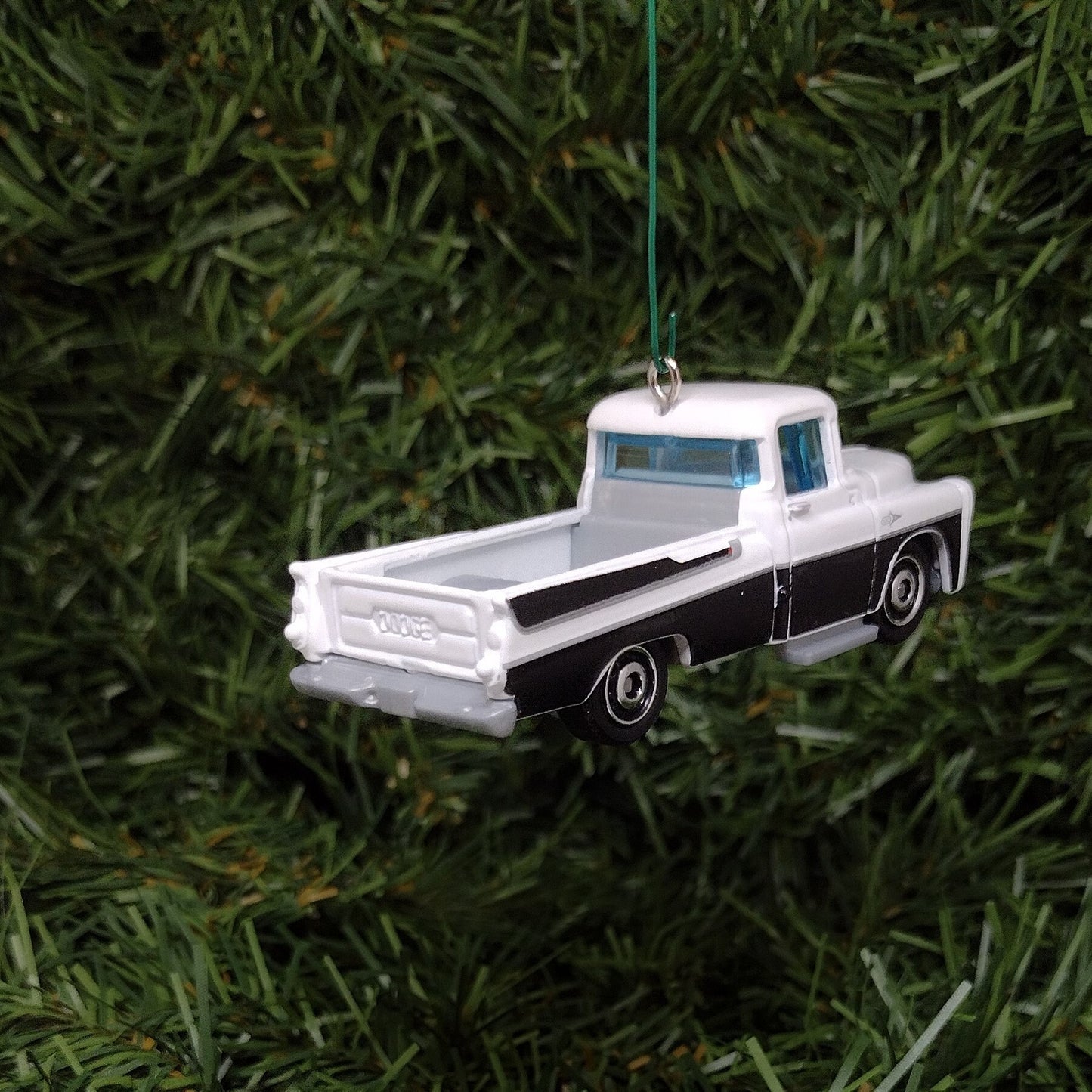 1957 DODGE SWEPTSIDE Ornament Christmas Gift Idea Unique Xmas Tree Decoration 1958 D100 Pickup Truck Black