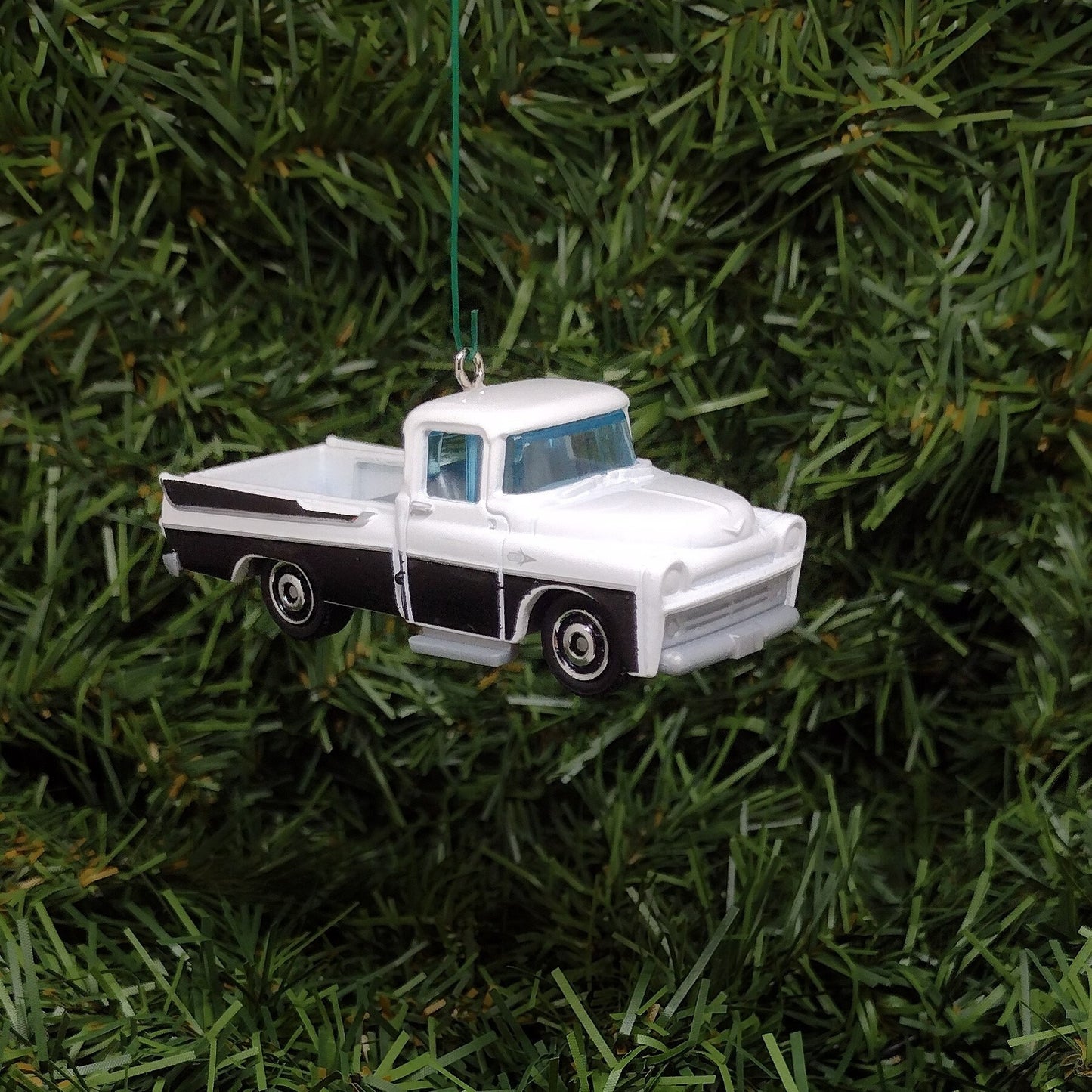 1957 DODGE SWEPTSIDE Ornament Christmas Gift Idea Unique Xmas Tree Decoration 1958 D100 Pickup Truck Black