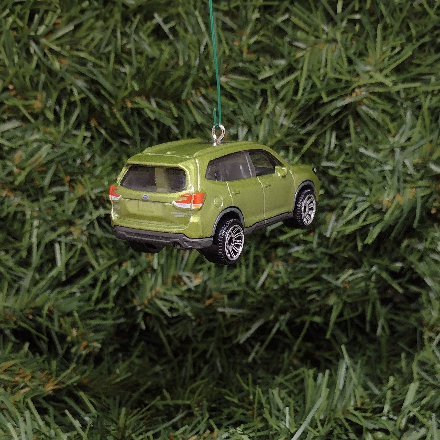 Subaru Forester Ornament Christmas Gift idea 2019 2020 2021 Unique Car Xmas Tree Decoration green