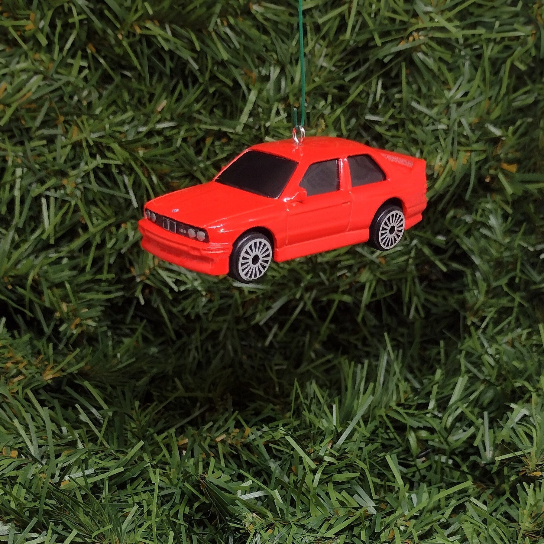 BMW M3 Ornament 1988 (1986-1991) E30 Christmas Gift Unique Car Xmas Tree Decoration Red