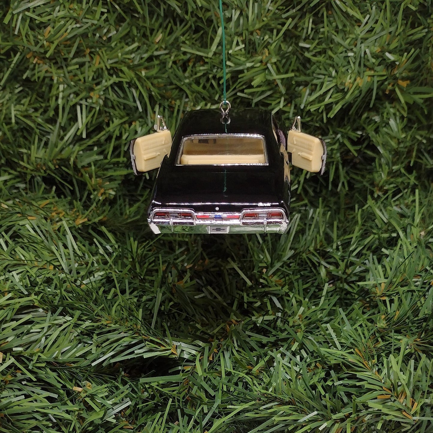 Chevy Impala Ornament Christmas Tree Decoration Fun Xmas Gift Idea 5 inches long 4 door 1967 Chevrolet Balck