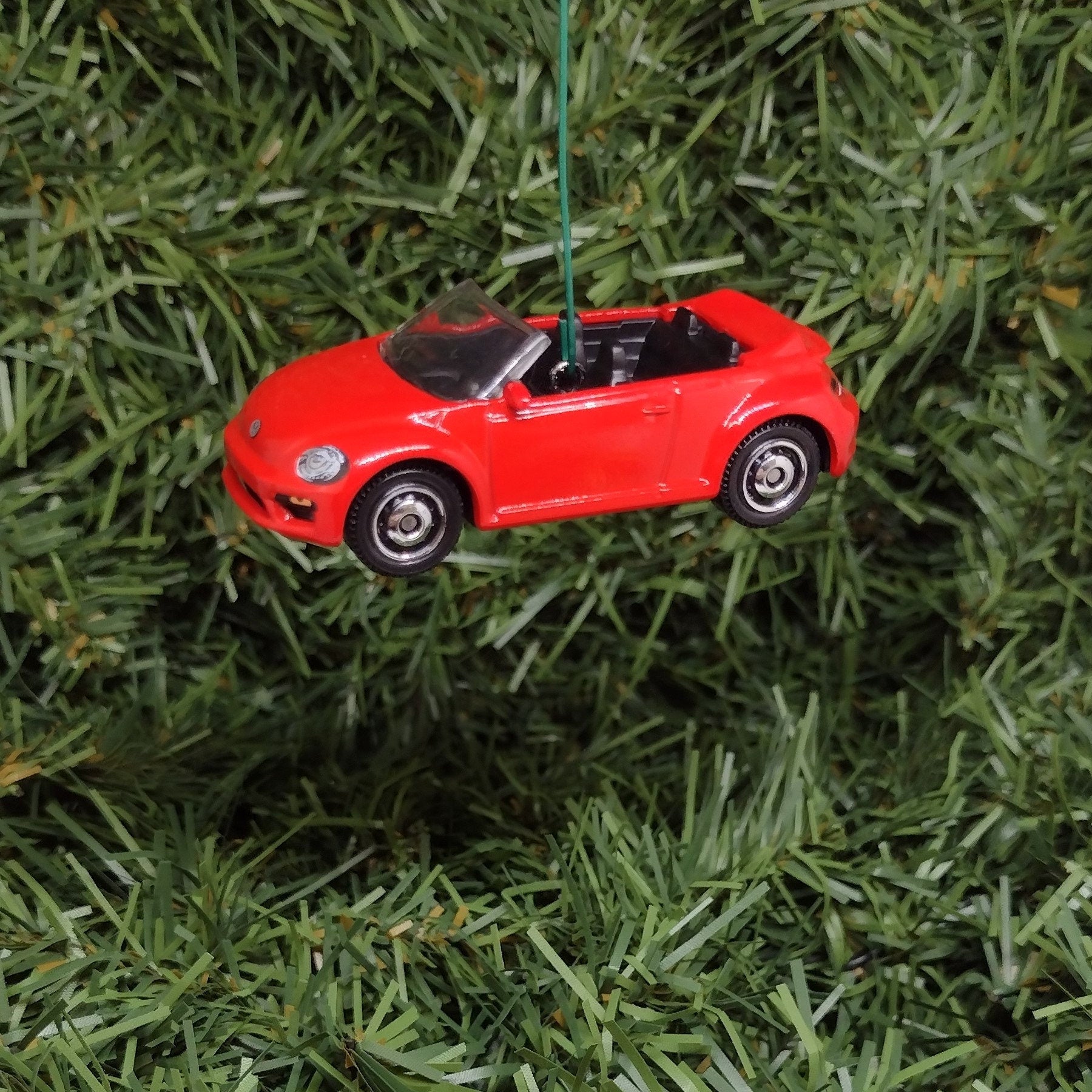 VW Beetle convertible Christmas ornament fun automotive gift idea for car enthusiast /man cave tree Volkswagen unique xmas idea olp