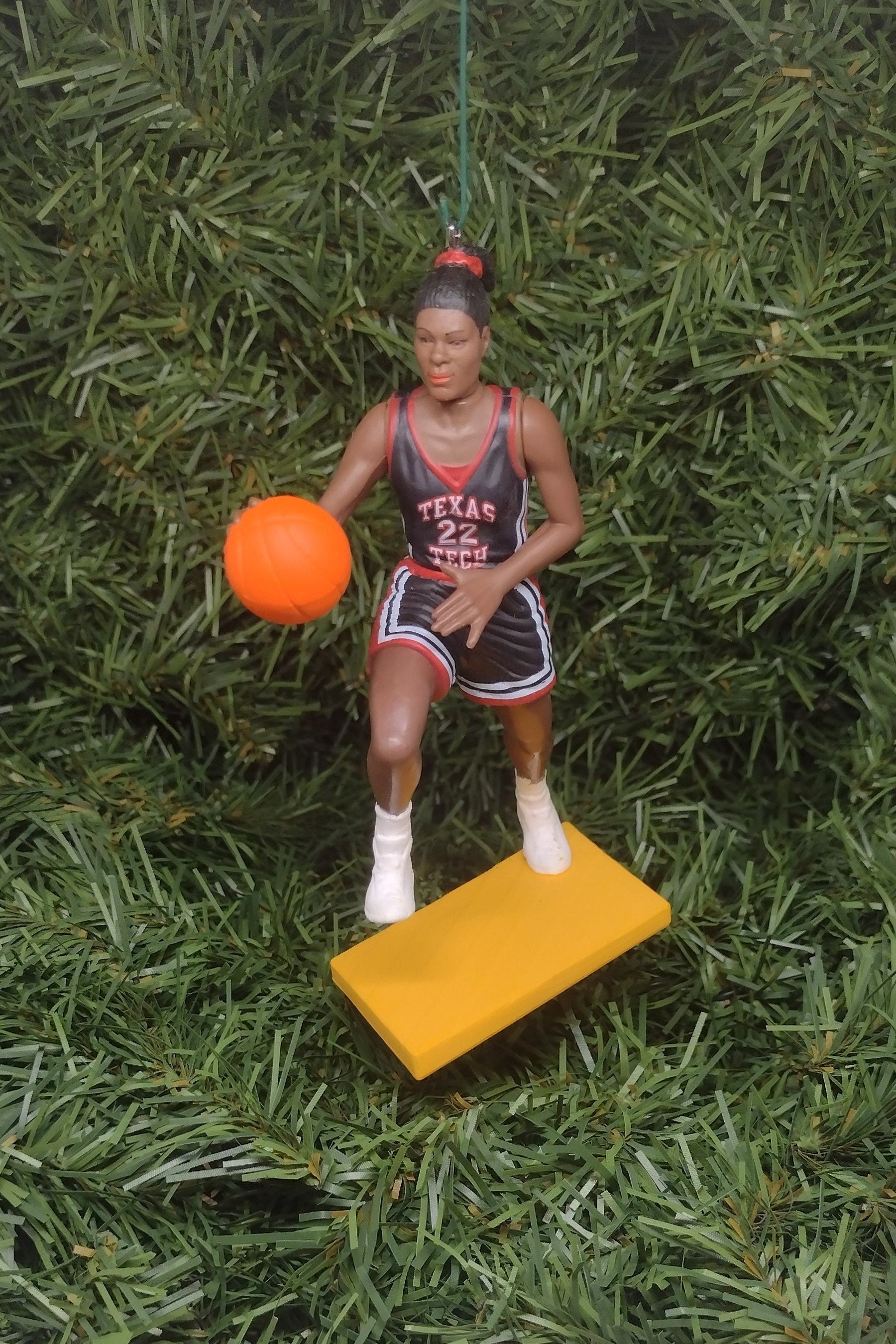 TEXAS TECH Red Raiders Christmas ornament Sheryl Swoopes xmas tree ncaa basketball figure unique gift idea