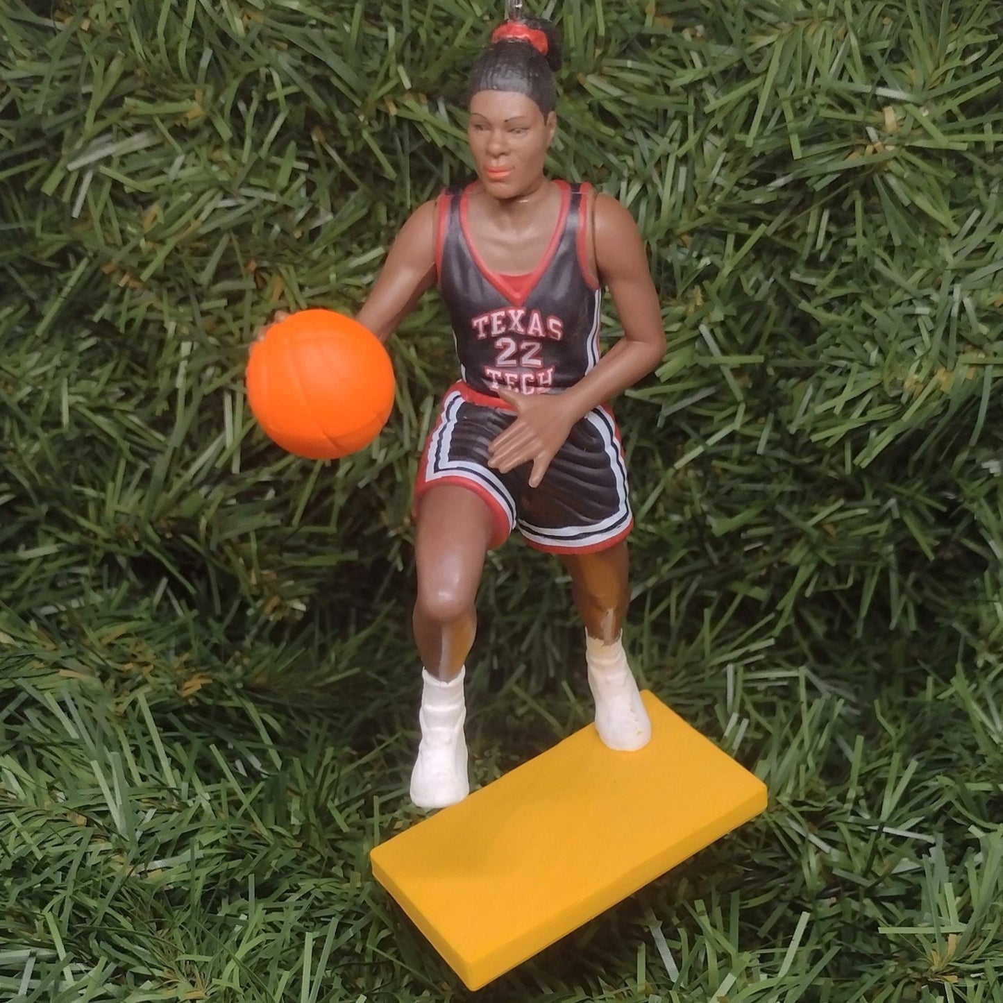 TEXAS TECH Red Raiders Christmas ornament Sheryl Swoopes xmas tree ncaa basketball figure unique gift idea