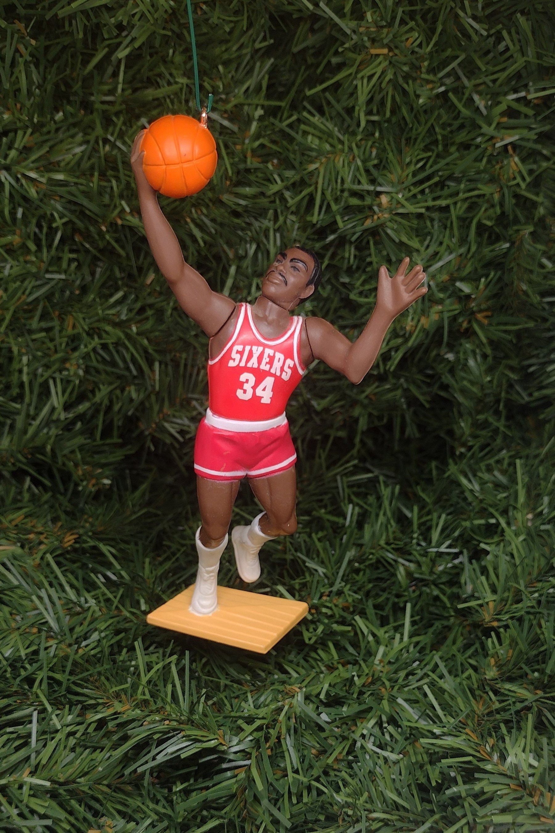 PHILADELPHIA 76ERS Christmas Ornaments Charles Barkley/Allen Iverson/Julius Erving/Manute Bol Xmas Sixers NBA basketball Unique Gift Idea