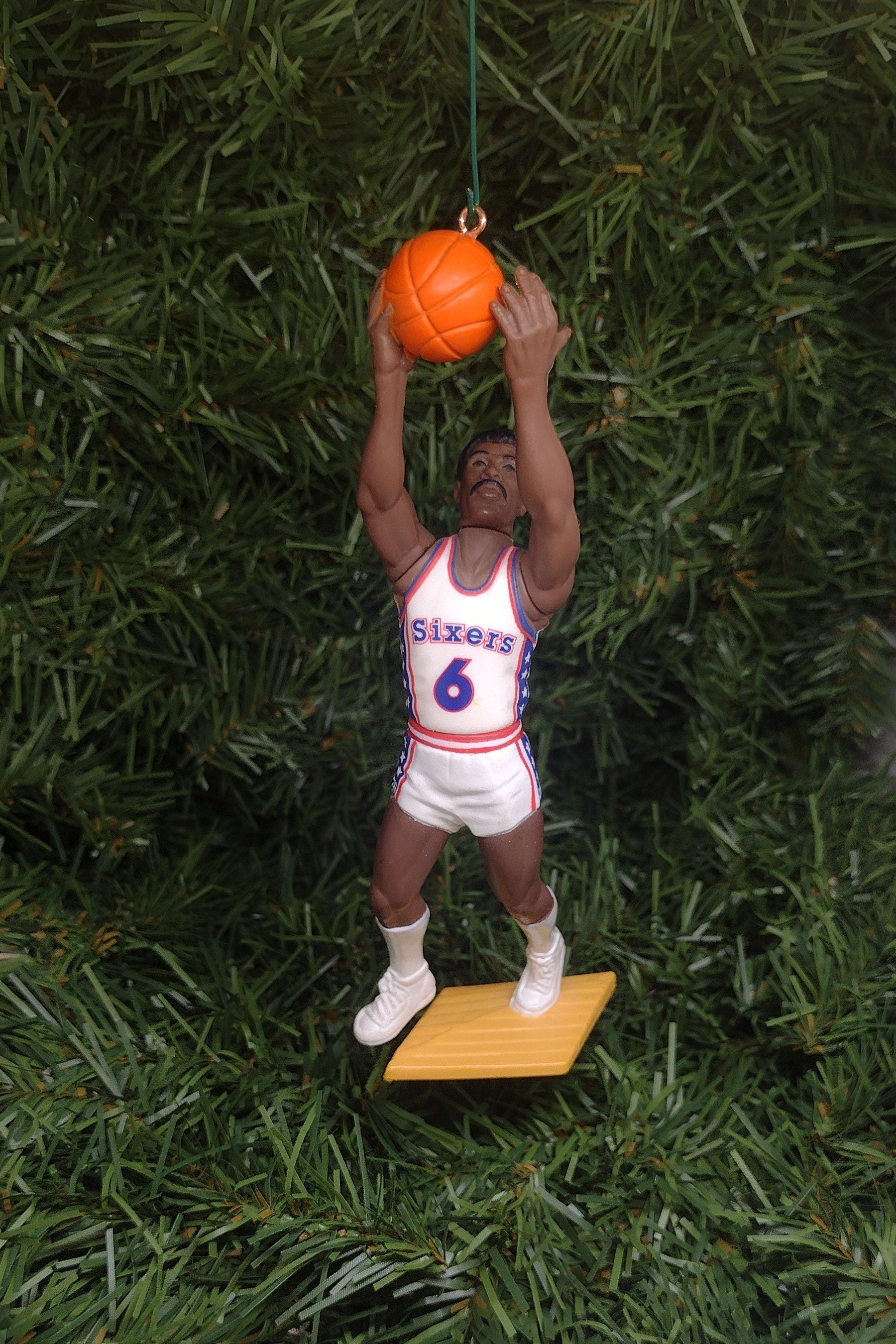 PHILADELPHIA 76ERS Christmas Ornaments Charles Barkley/Allen Iverson/Julius Erving/Manute Bol Xmas Sixers NBA basketball Unique Gift Idea