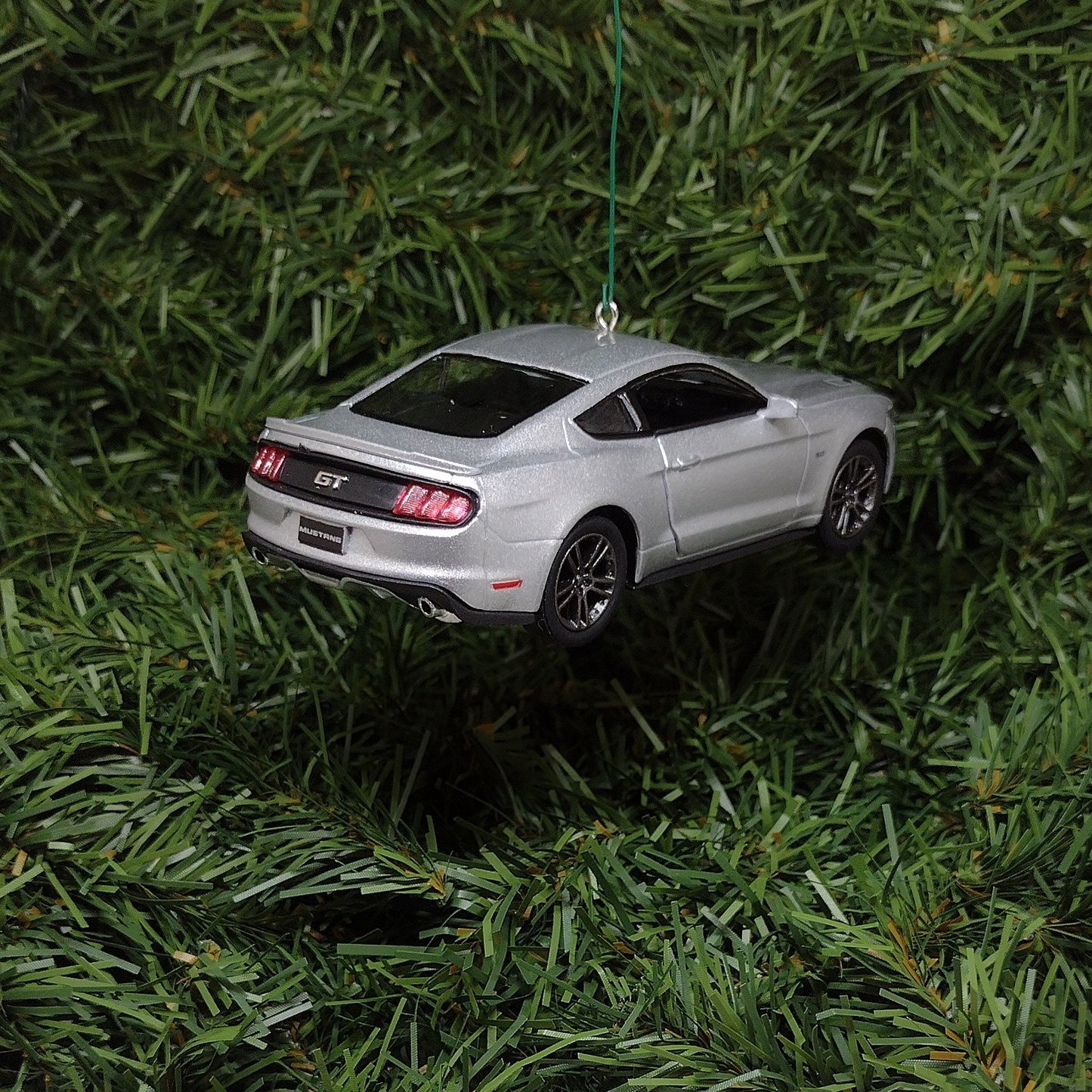 FORD MUSTANG GT 2015 Ornament Christmas tree decoration unique gift idea 5 inch Silver 2014 2016 2017