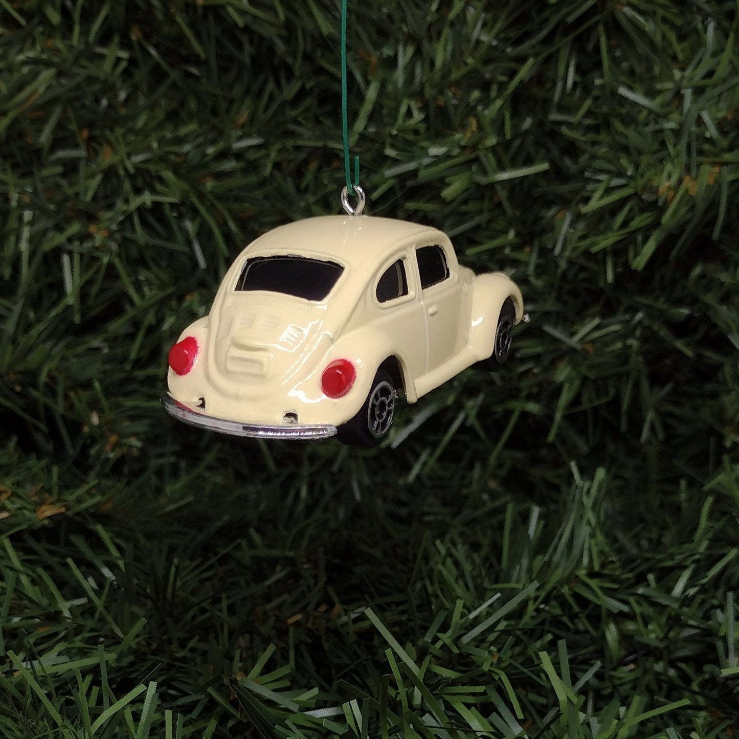 VW Beetle Christmas tree ornament fun automotive gift for car enthusiast /man cave tree Eggshell/Cream classic Volkswagen unique xmas idea