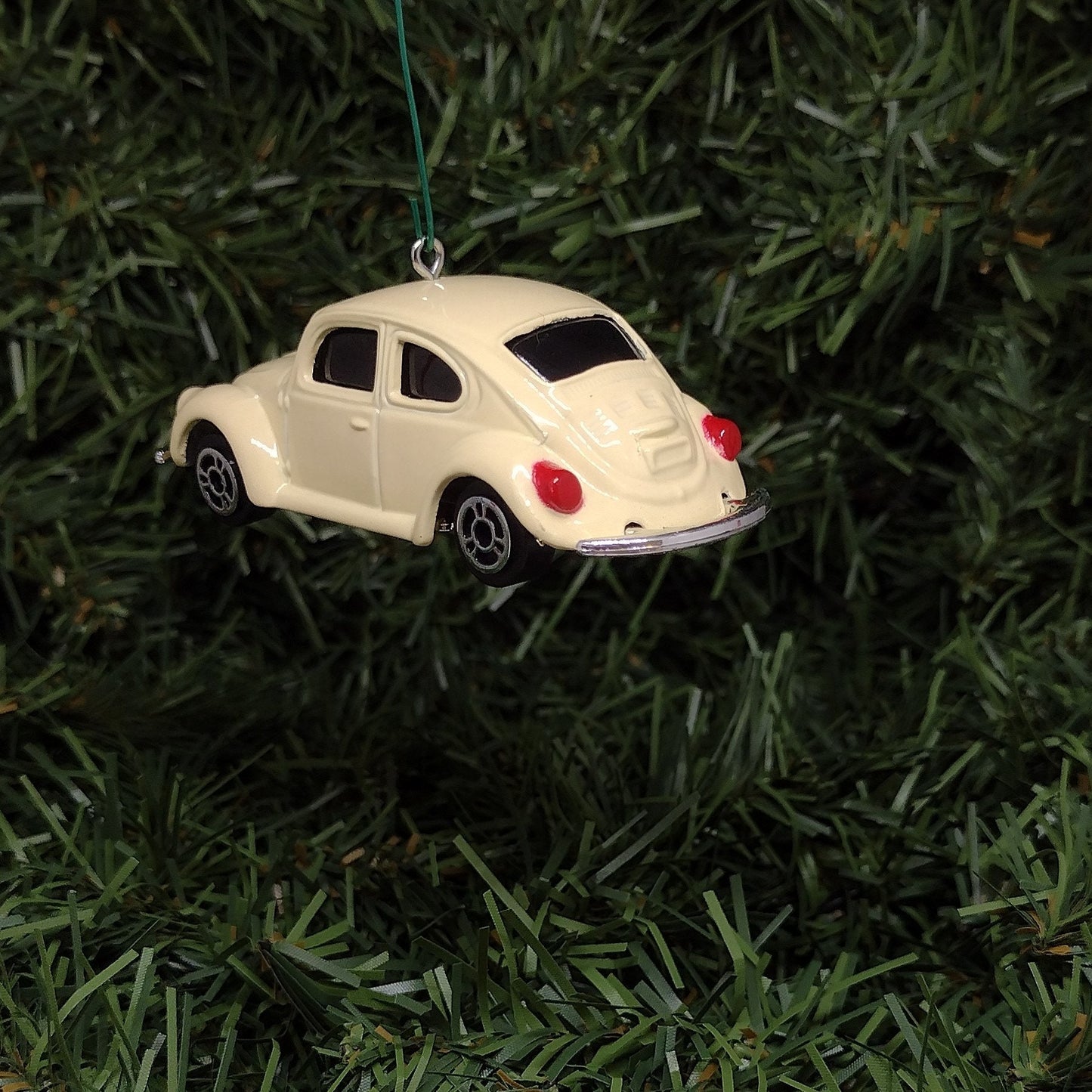 VW Beetle Christmas tree ornament fun automotive gift for car enthusiast /man cave tree Eggshell/Cream classic Volkswagen unique xmas idea