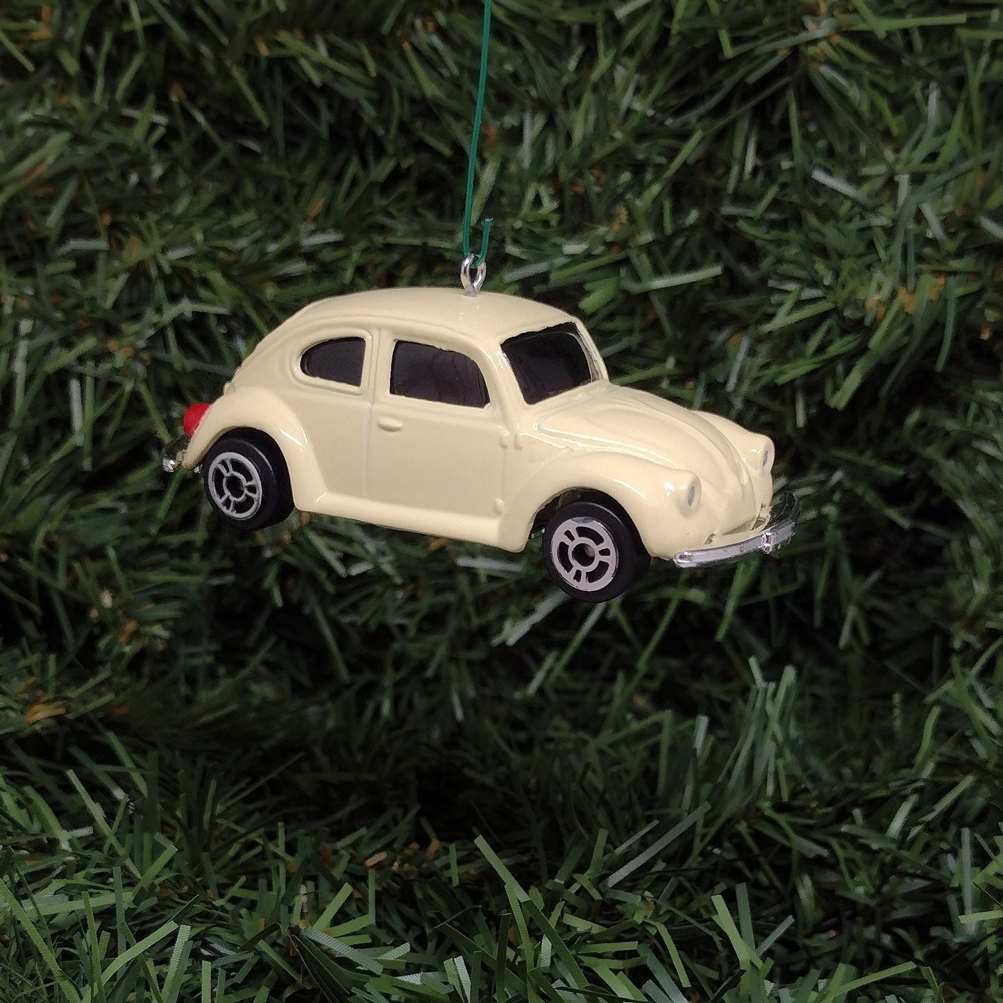 VW Beetle Christmas tree ornament fun automotive gift for car enthusiast /man cave tree Eggshell/Cream classic Volkswagen unique xmas idea