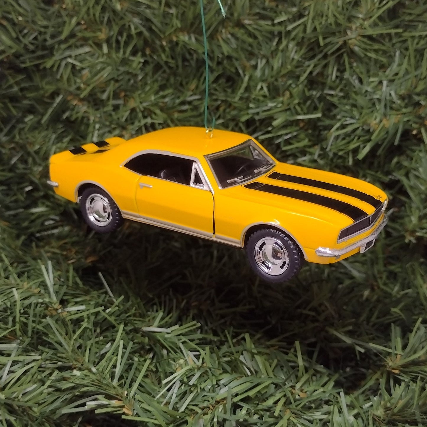 1967 Chevy Camaro Ornament Christmas Tree Decoration Fun Automotive Unique Xmas Gift Idea 5 inches long Yellow Chevrolet 1968 1969