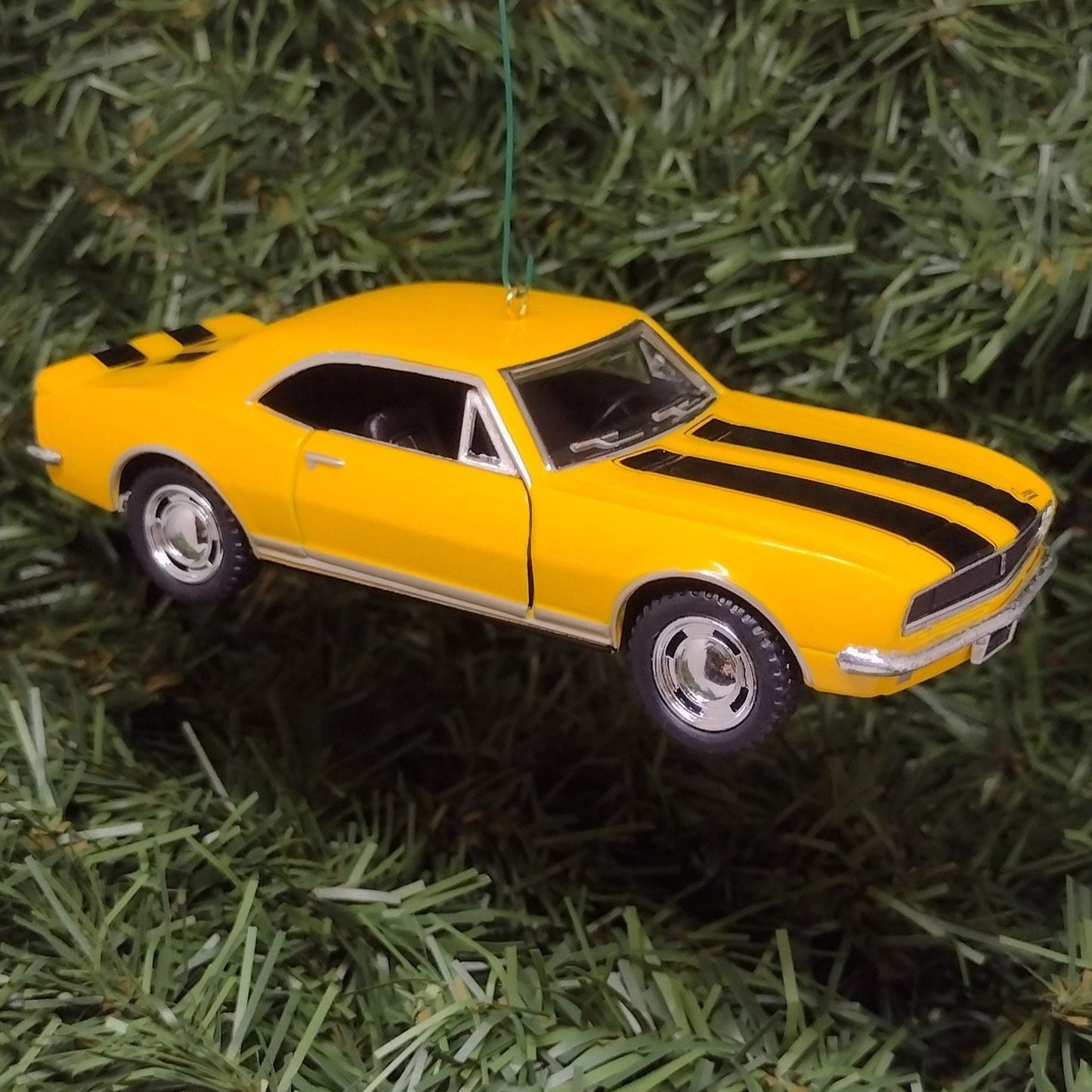 1967 Chevy Camaro Ornament Christmas Tree Decoration Fun Automotive Unique Xmas Gift Idea 5 inches long Yellow Chevrolet 1968 1969