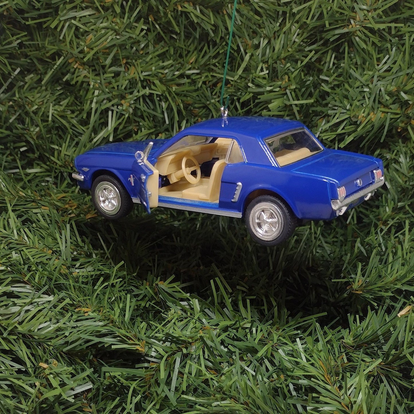 FORD MUSTANG Ornament 1964.5/Early 1965 Christmas tree decoration fun automotive gift for car enthusiast 5 inch Blue