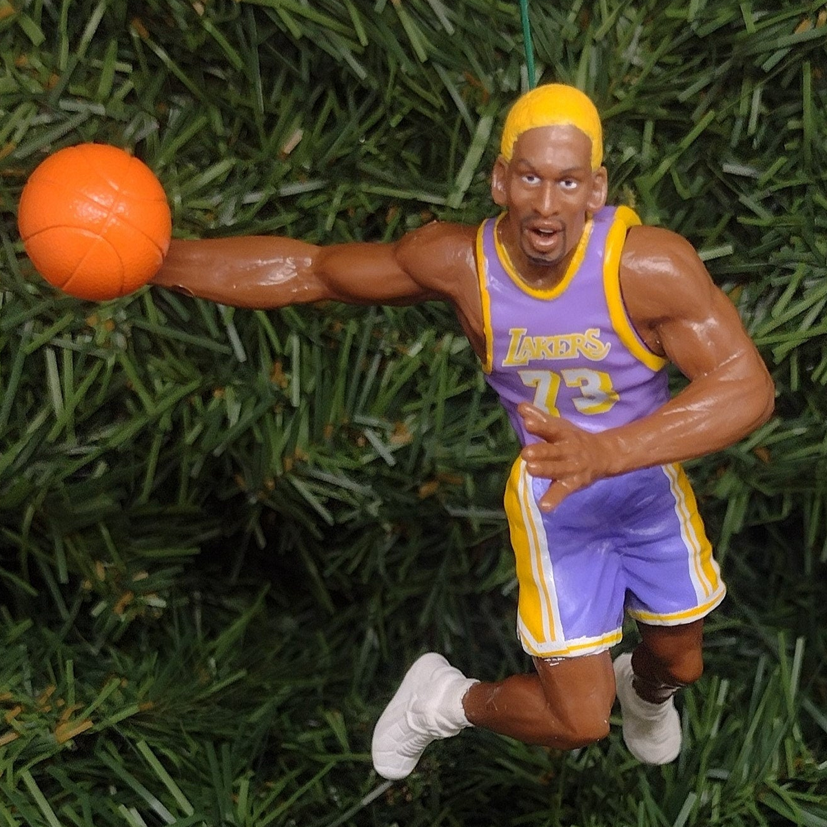 Dennis Rodman LOS ANGELES LAKERS Ornament NBA Basketball Figure Christmas Gift