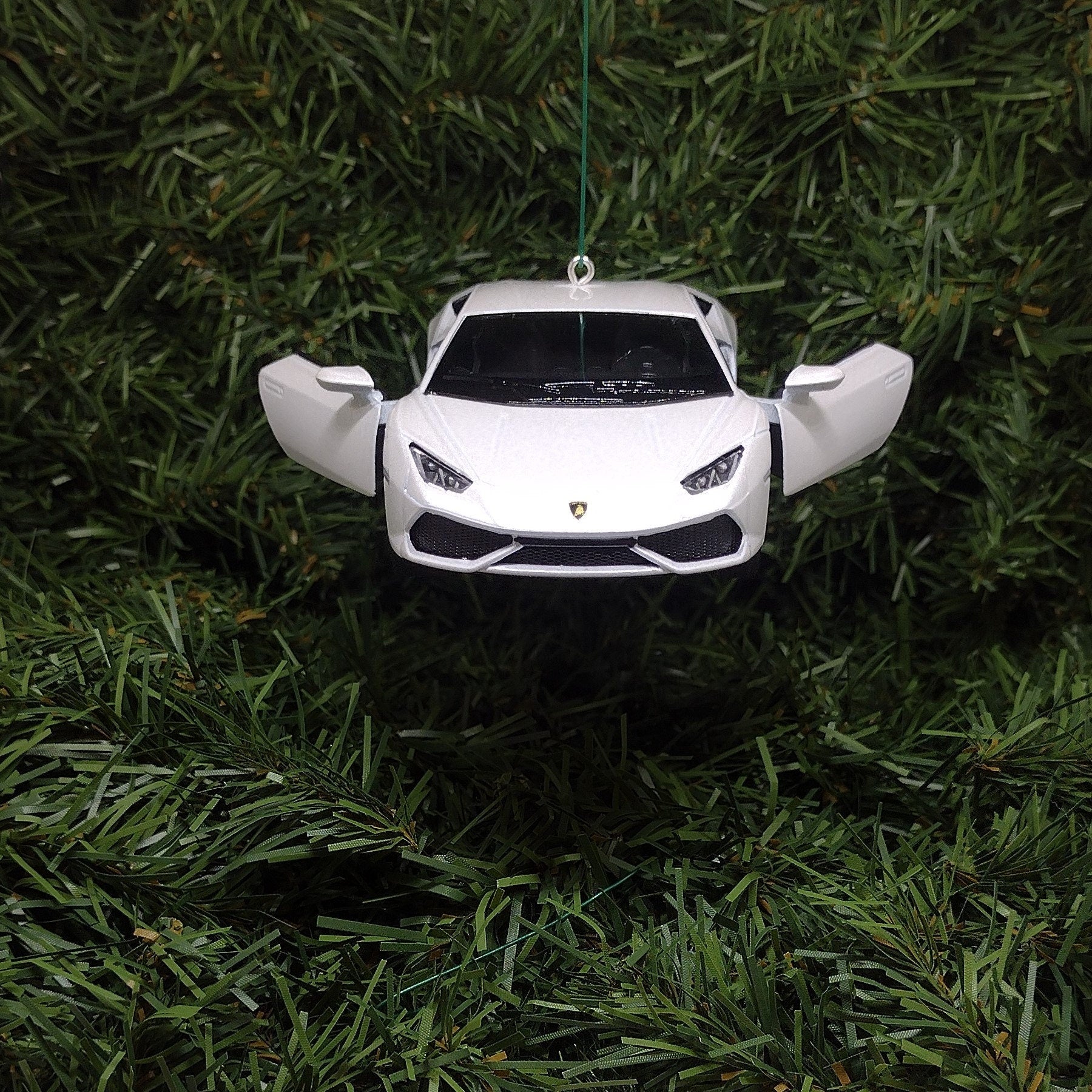 Lamborghini Ornament Huracan LP610-4 Christmas tree decoration unique gift idea for car enthusiast Lambo white