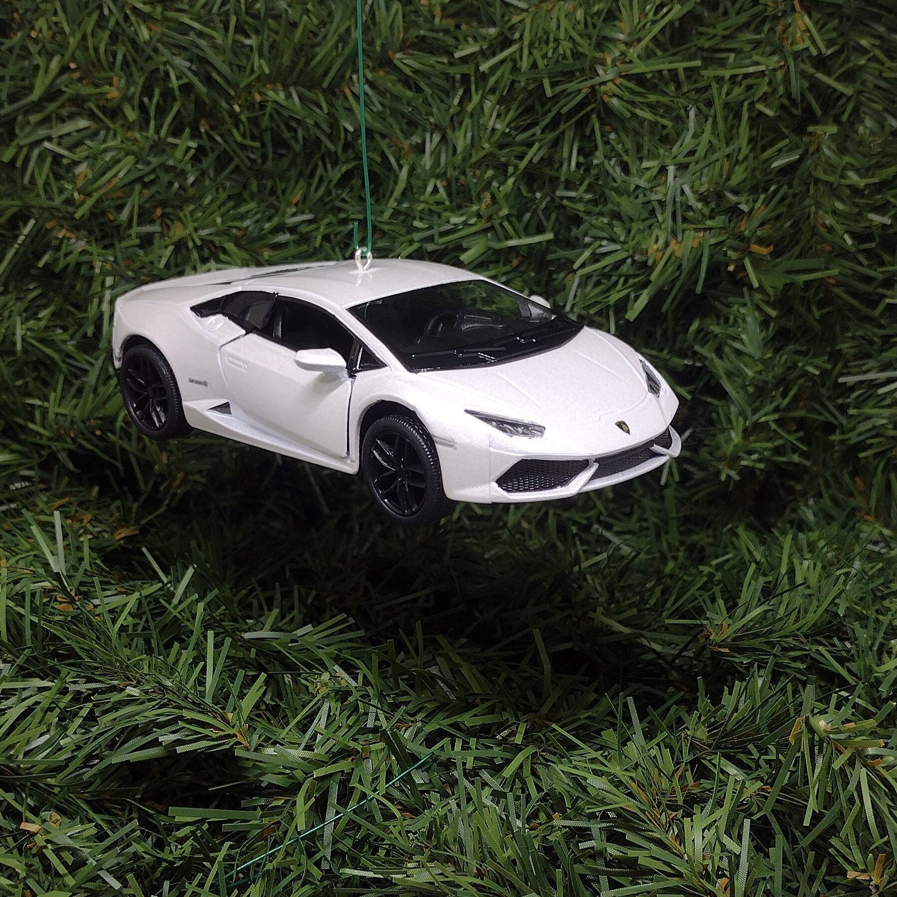 Lamborghini Ornament Huracan LP610-4 Christmas tree decoration unique gift idea for car enthusiast Lambo white