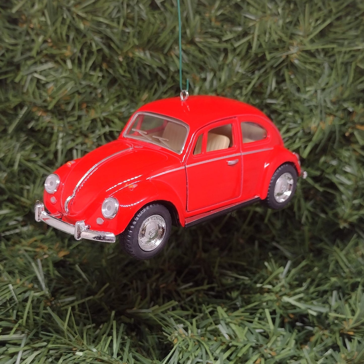 VW Beetle 1967 Ornament Christmas tree decoration Unique gift idea Volkswagen fun Xmas present 5 inch red