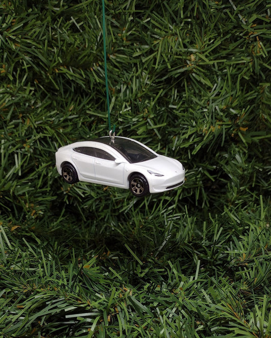 Tesla Model 3 Ornament Christmas Gift Unique Car Xmas Tree Decoration Elon Musk EV