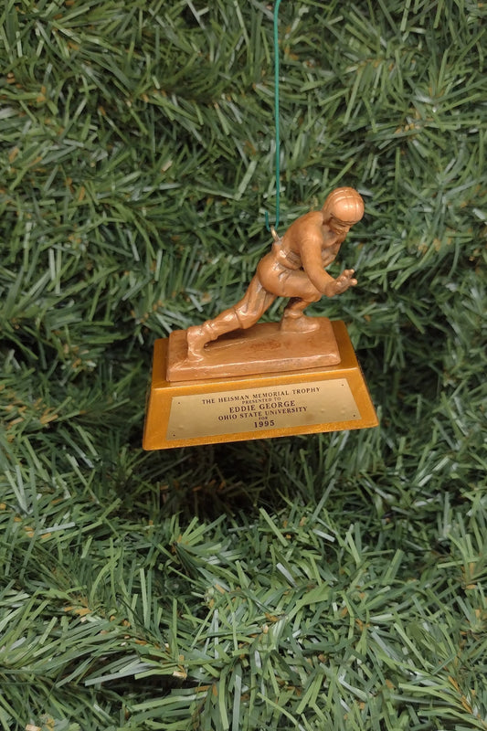 Eddie George OHIO STATE BUCKEYES ornament mini Heisman Trophy xmas tree ncaa football figure unique Christmas gift idea