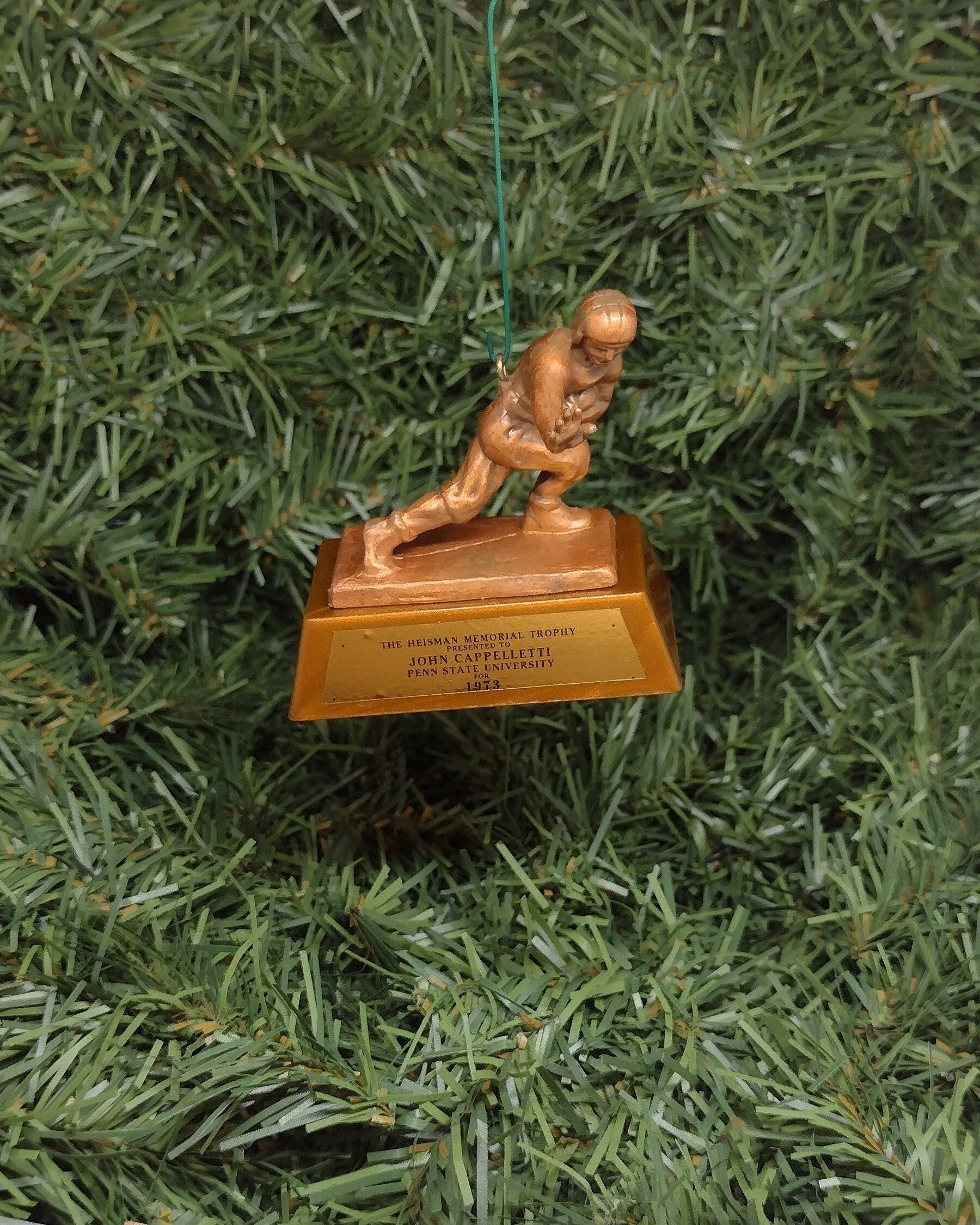 John Cappelletti PENN STATE Nittany Lions ornament mini Heisman Trophy Christmas gift idea ncaa football xmas tree