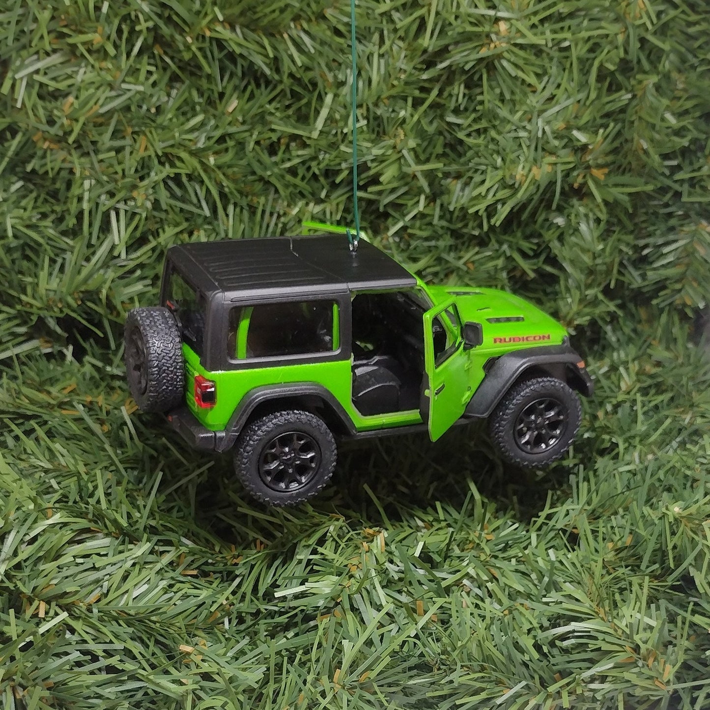 Jeep Wrangler Ornament Christmas Gift Idea Fun Automotive Xmas tree Decoration 5 inches long 2018 green