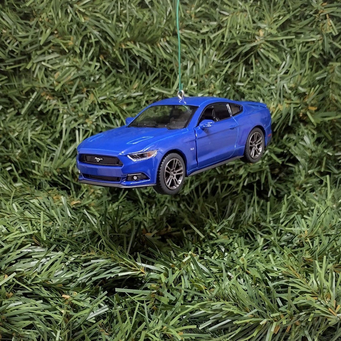 FORD MUSTANG GT 2015 Ornament Christmas tree decoration unique gift idea 5 inch Blue 2014 2016 2017