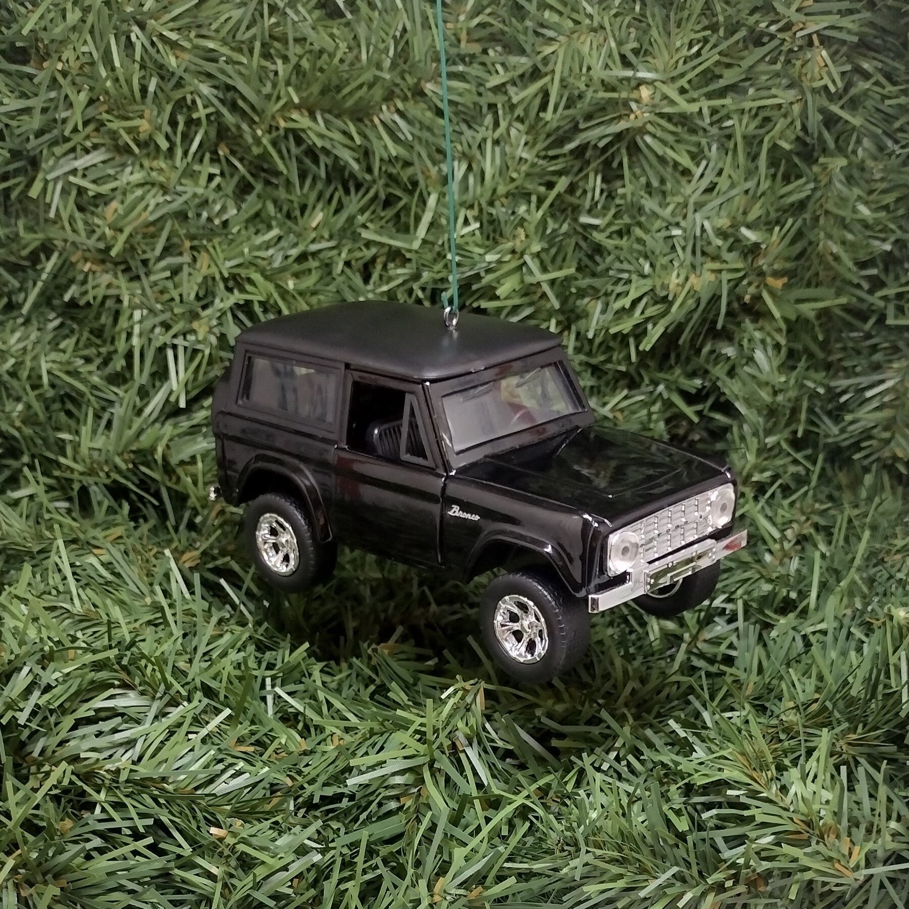 Ford Bronco Ornament 1973 Christmas Tree Decoration Unique Gift Idea 5 Inch Black 4x4 SUV