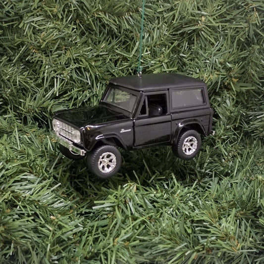 Ford Bronco Ornament 1973 Christmas Tree Decoration Unique Gift Idea 5 Inch Black 4x4 SUV