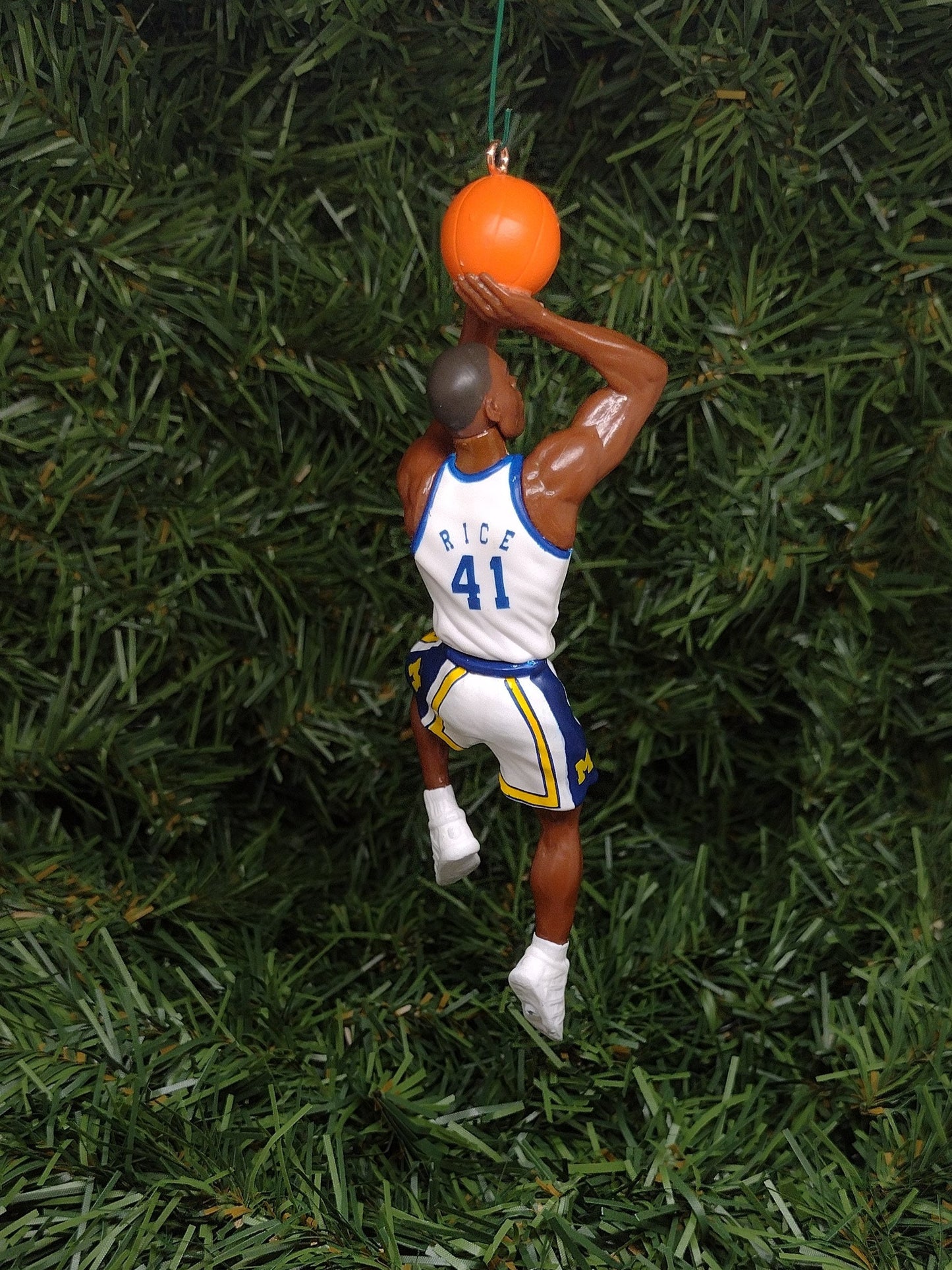 Glen Rice MICHIGAN WOLVERINES Christmas ornament xmas gift idea ncaa basketball figure unique tree decoration