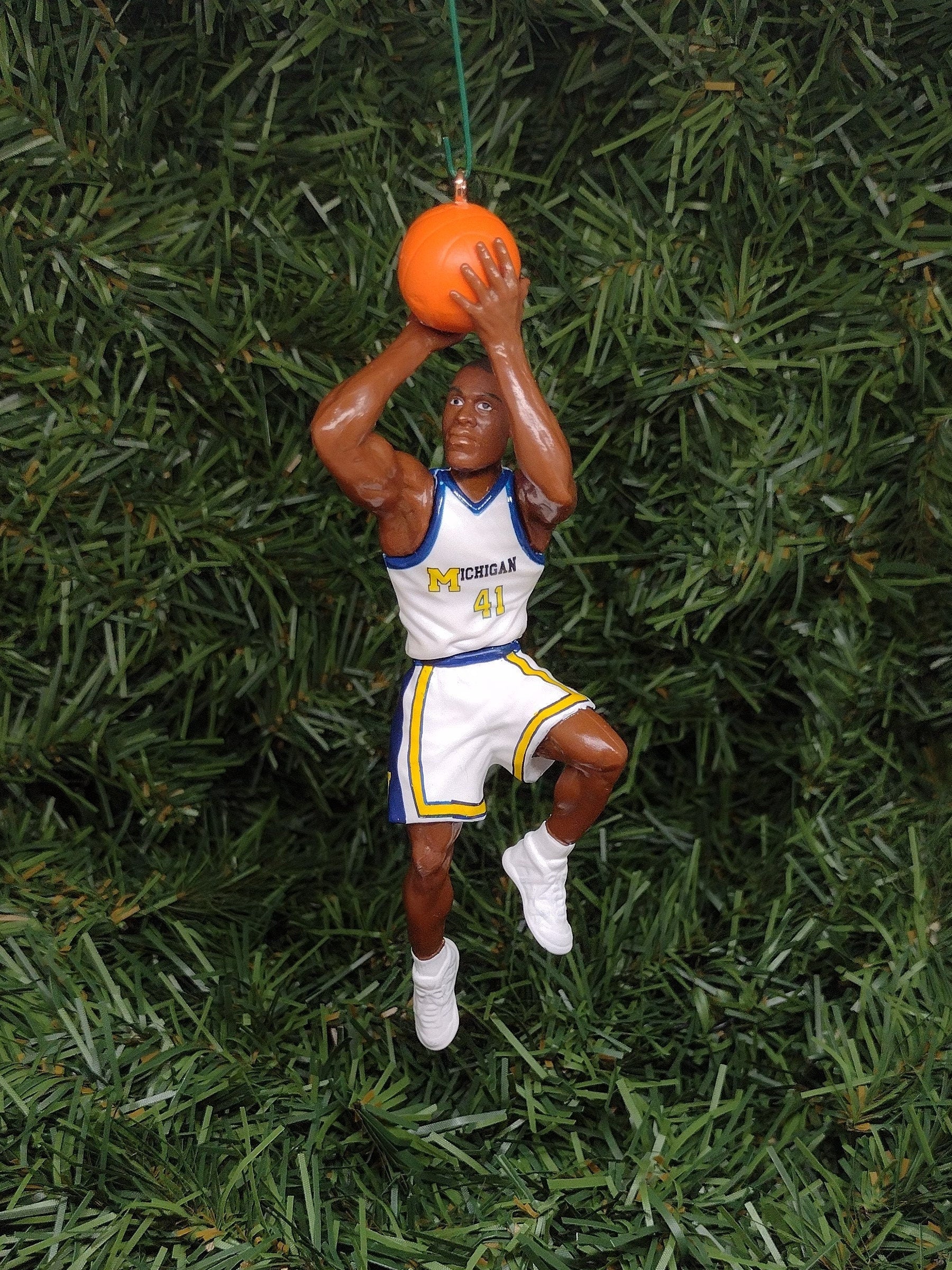 Glen Rice MICHIGAN WOLVERINES Christmas ornament xmas gift idea ncaa basketball figure unique tree decoration