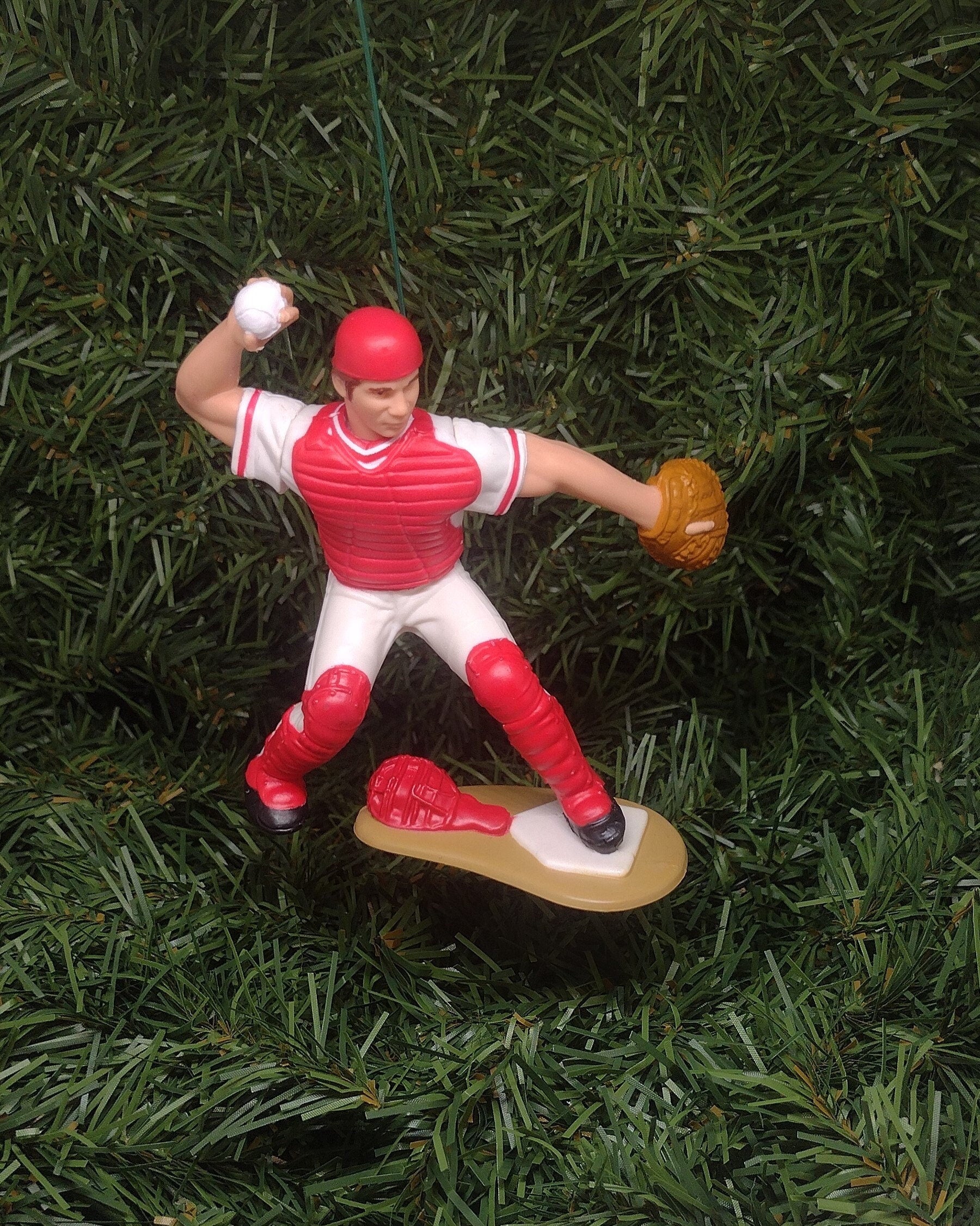 CINCINNATI REDS Johnny Bench Christmas Tree Ornament MLB Baseball Xmas Figure Unique Gift Idea Big Red Machine