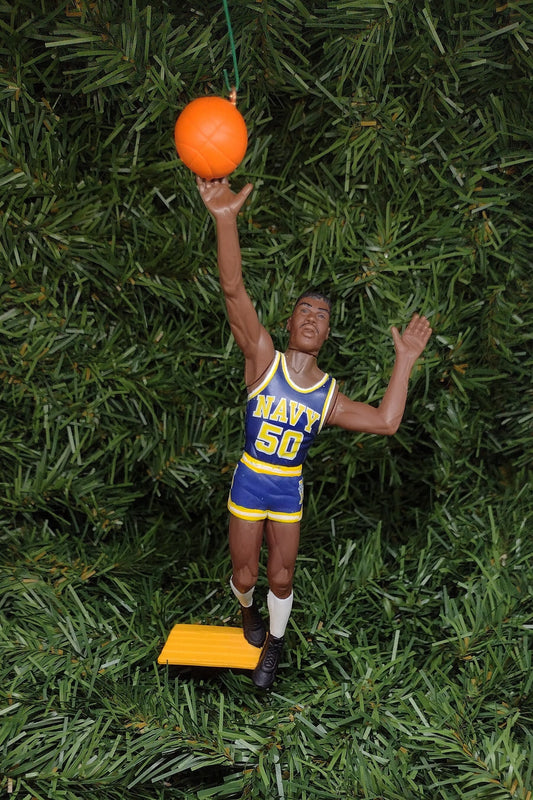 NAVY MIDSHIPMEN Ornament David Robinson Christmas gift idea NCAA basketball figure unique Xmas tree decoration