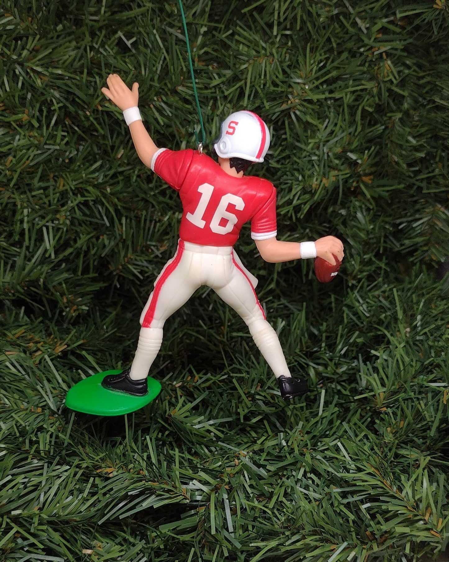 Jim Plunkett STANFORD CARDINAL ornament Christmas tree decoration unique Xmas gift idea ncaa football heisman trophy winner